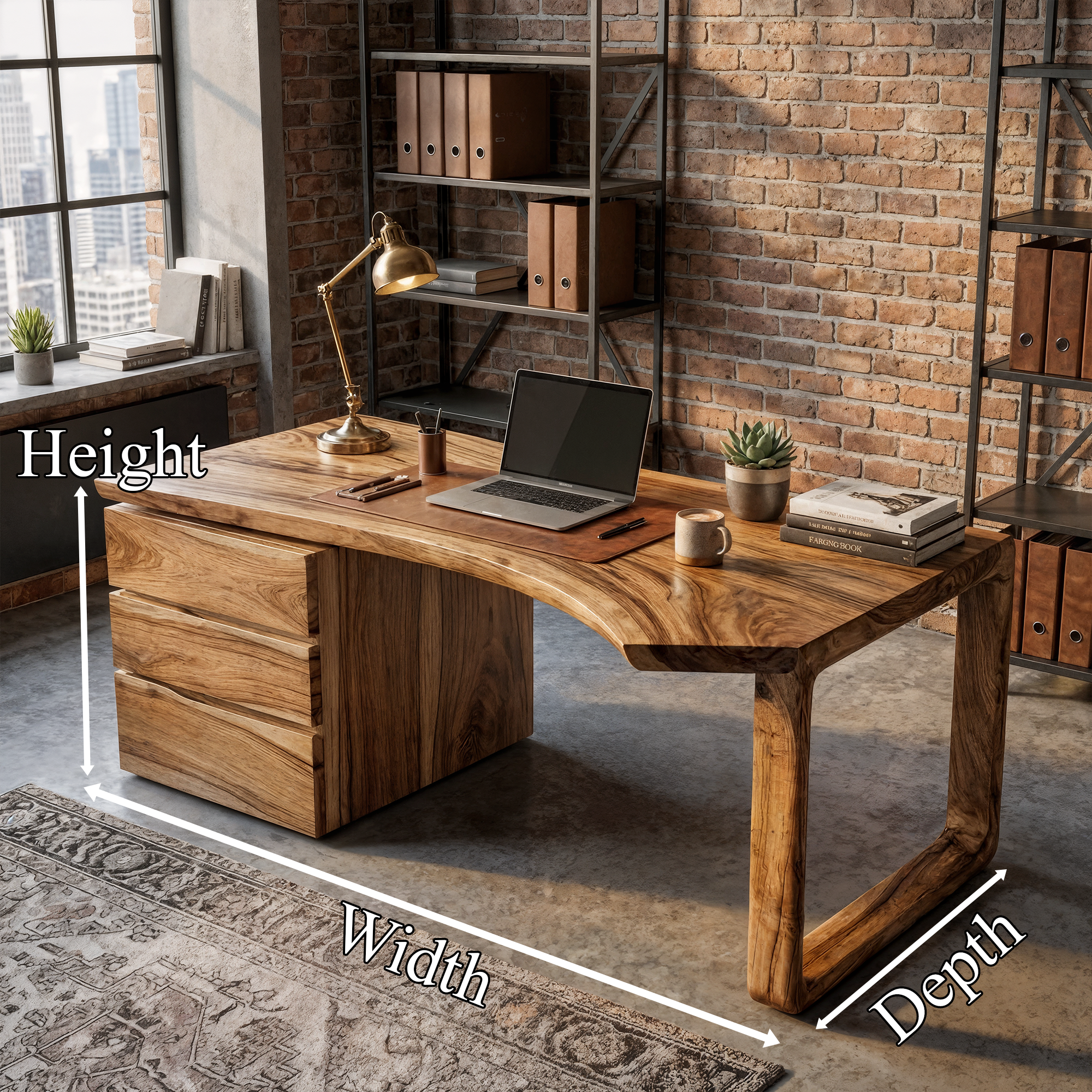 Mid Century Office Desk For Home Office And Workspace SINLKIDK092