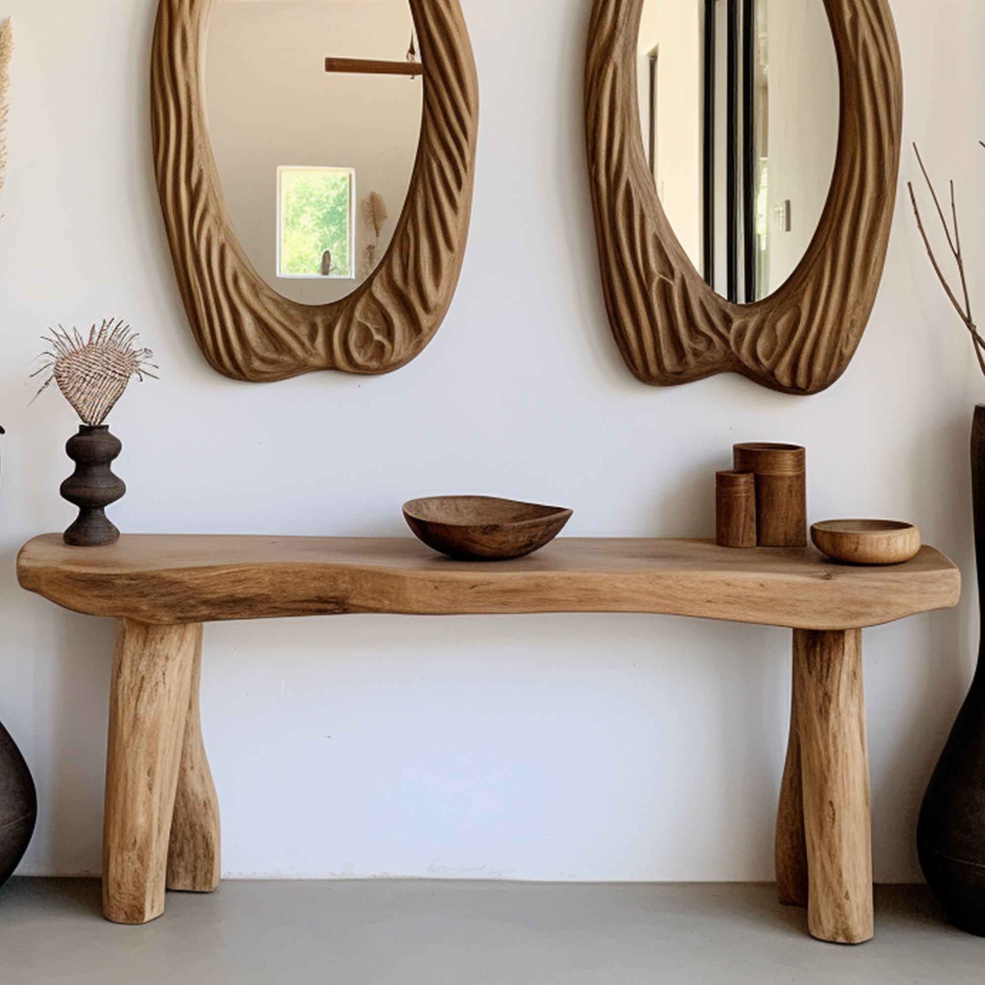 Rustic Console Table Modern Decorative SILDTCS060