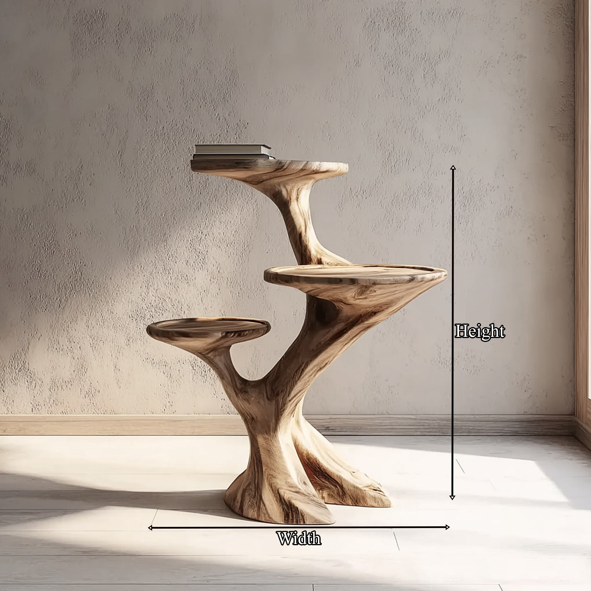 Rustic End Table Living Room Storage SINLKIBT111