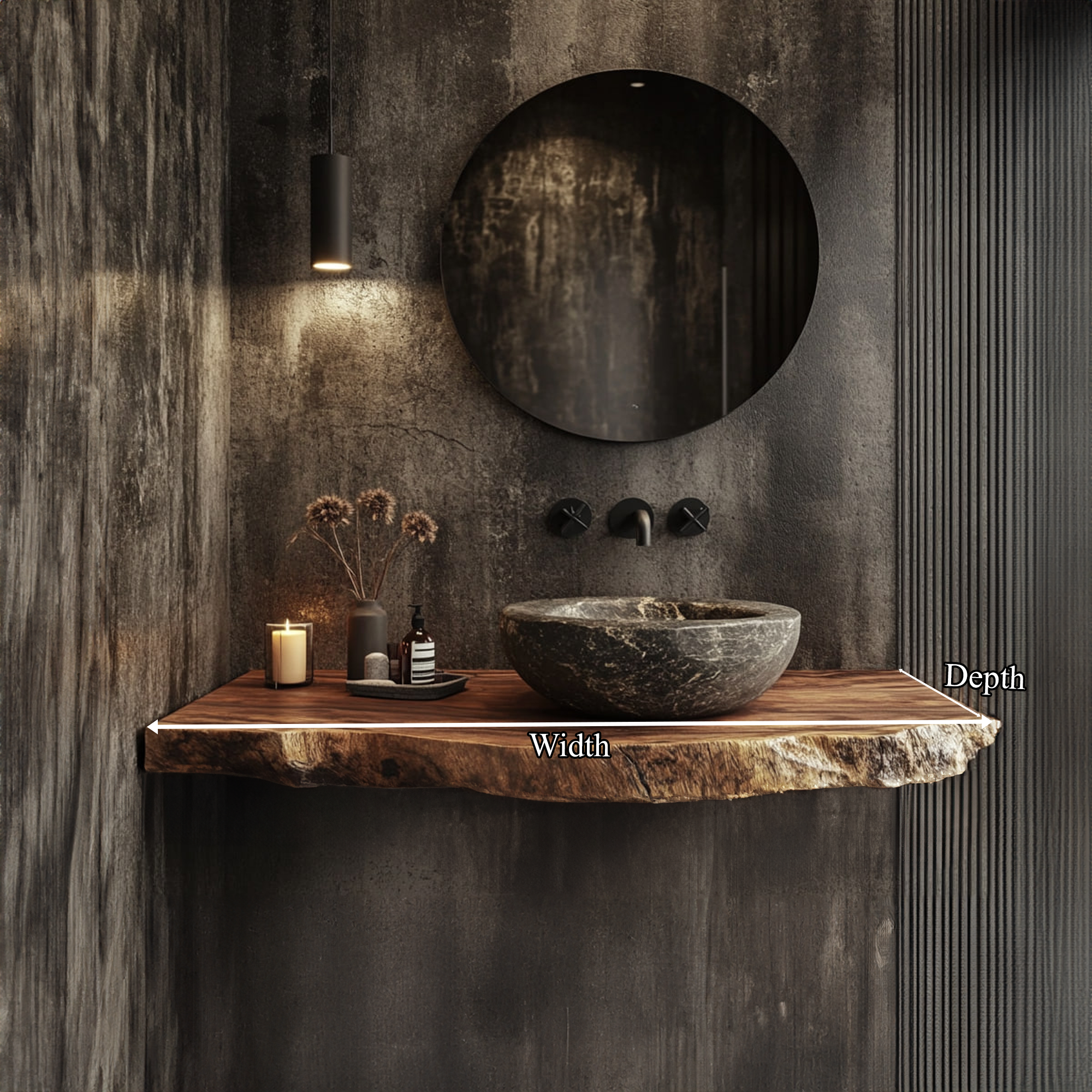 Mid Century Floating Bathroom Vanity Modern Washroom SINLKIBRV189