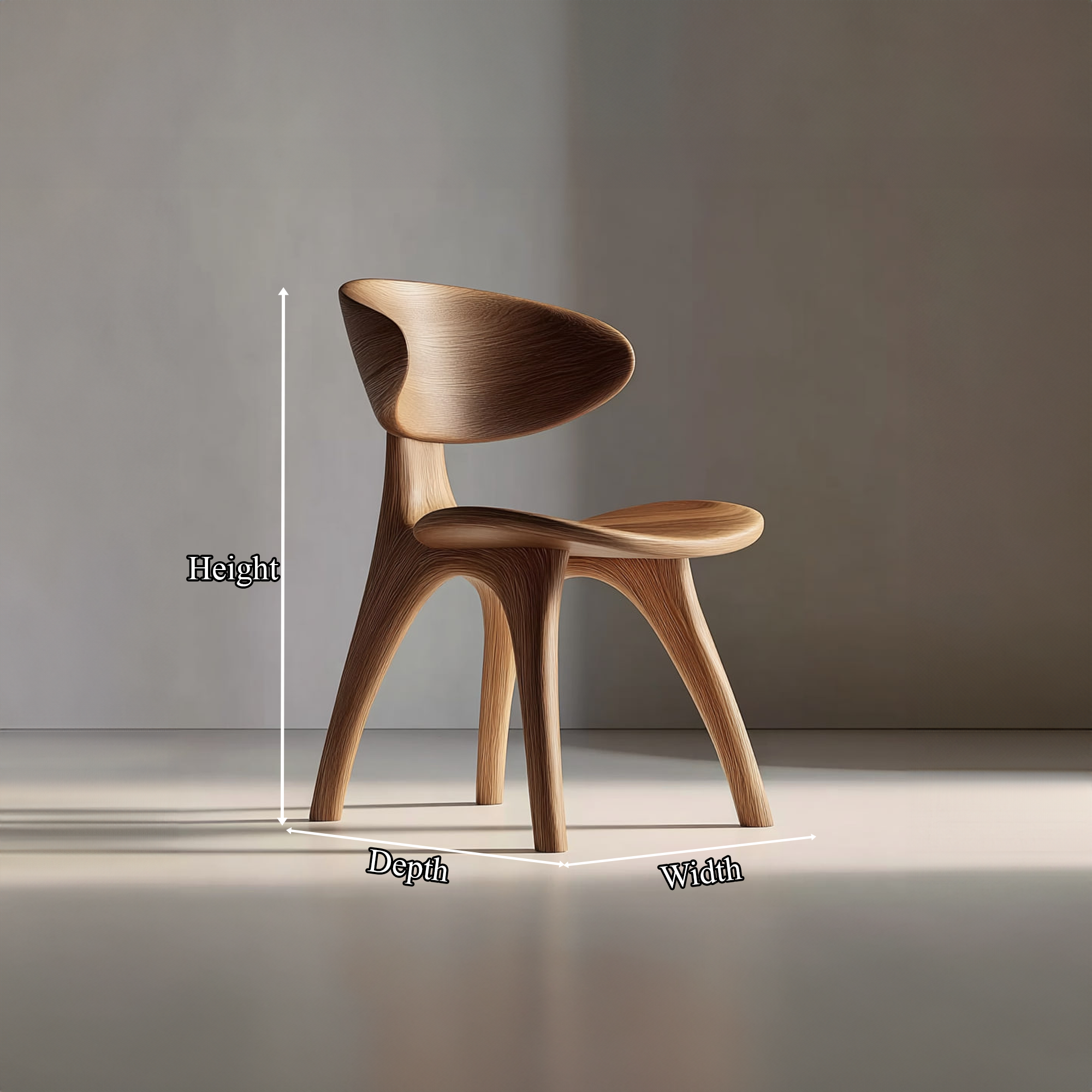 Organic Modern Accent Chair Living Room Or Bedroom SINLKIWC006