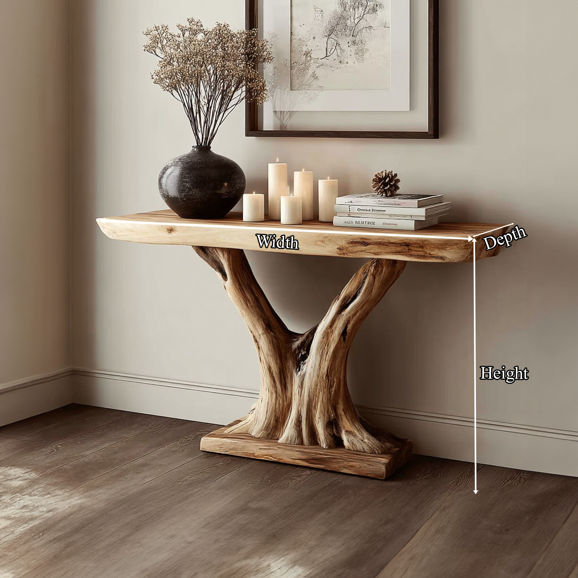 Rustic Console Table Living Room And Entryway SINLKICS247