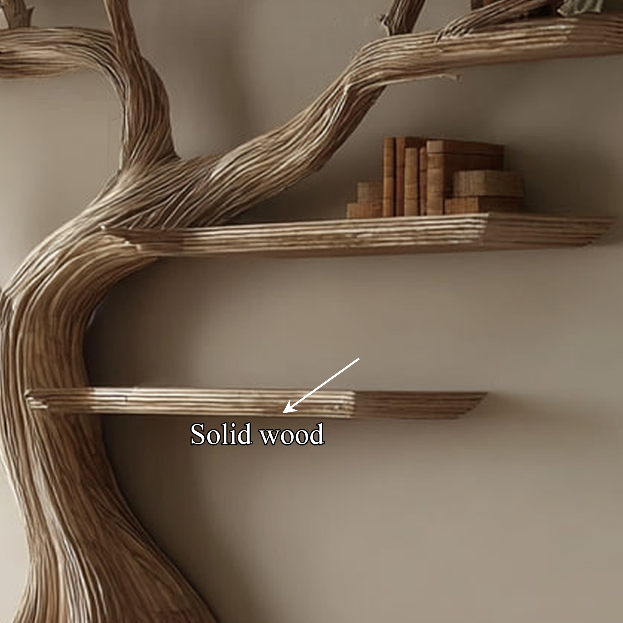 Rustic Tree Bookshelf Living Room SINLKITB240