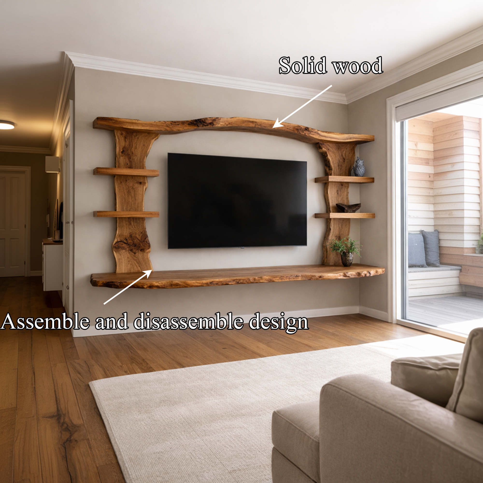 Organic Modern Floating TV Unit For Living Room And Lounge SINLKIFL434
