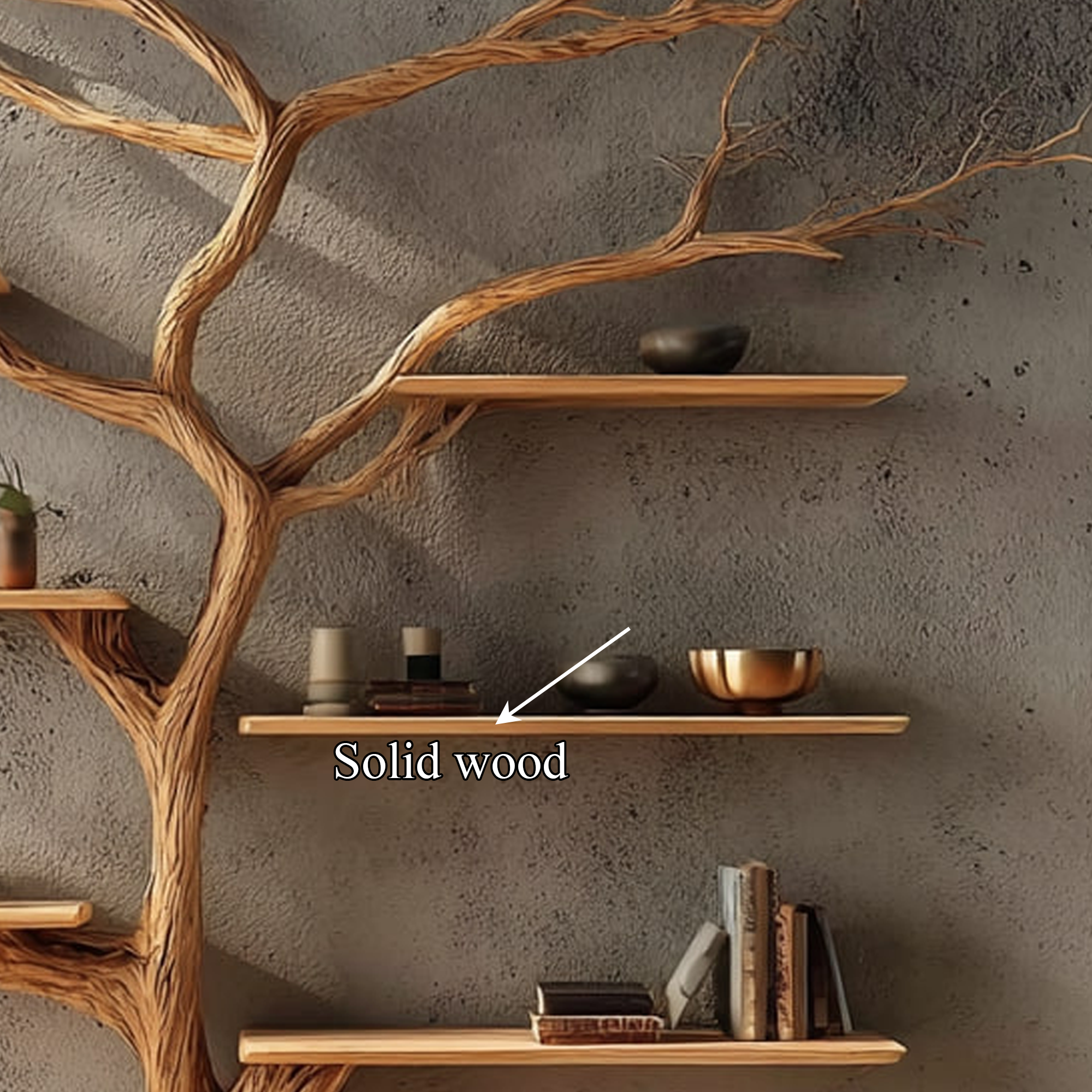Rustic Tree Bookshelf Bedroom Study SINLKITB298