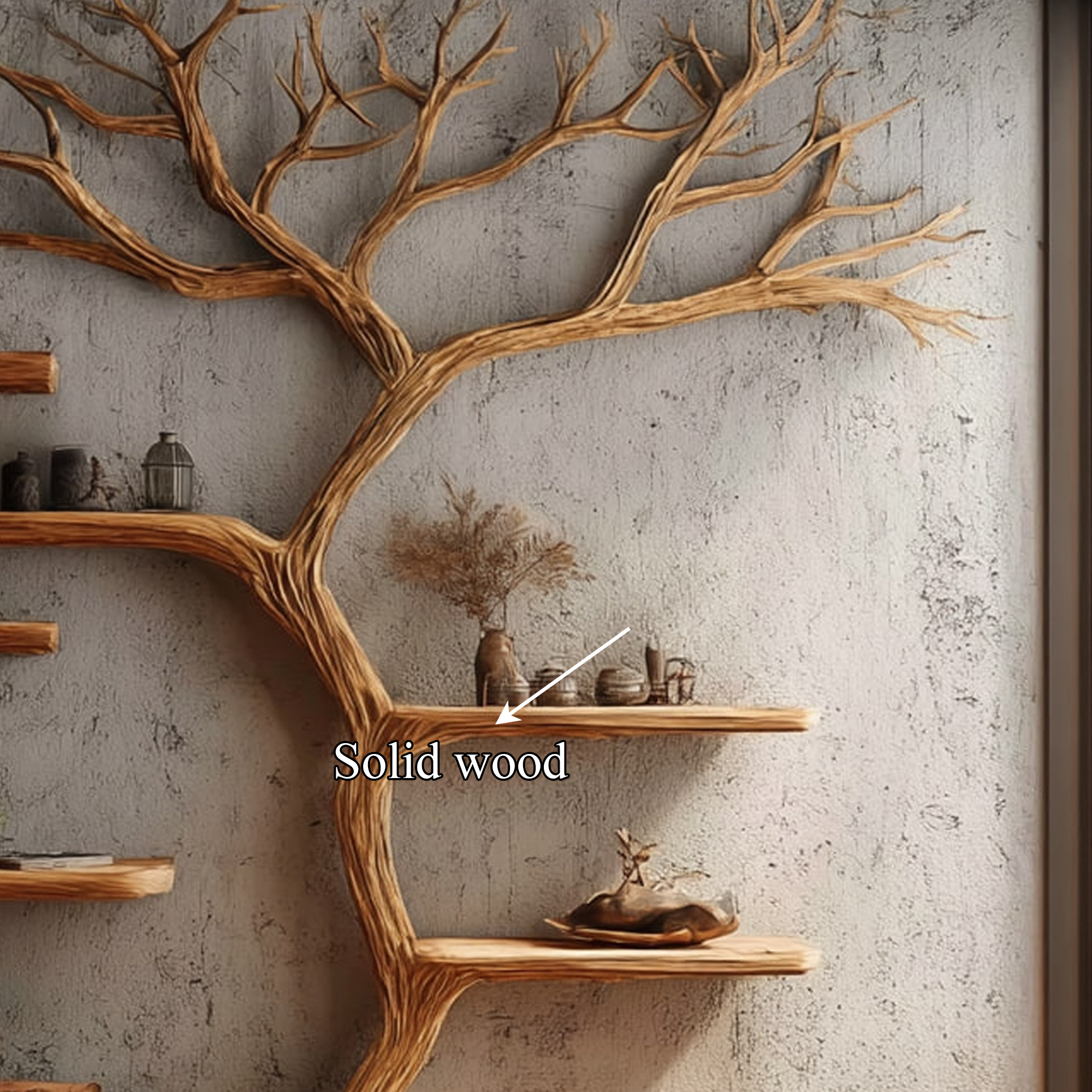 Rustic Tree Bookshelf Home Office SINLKITB297