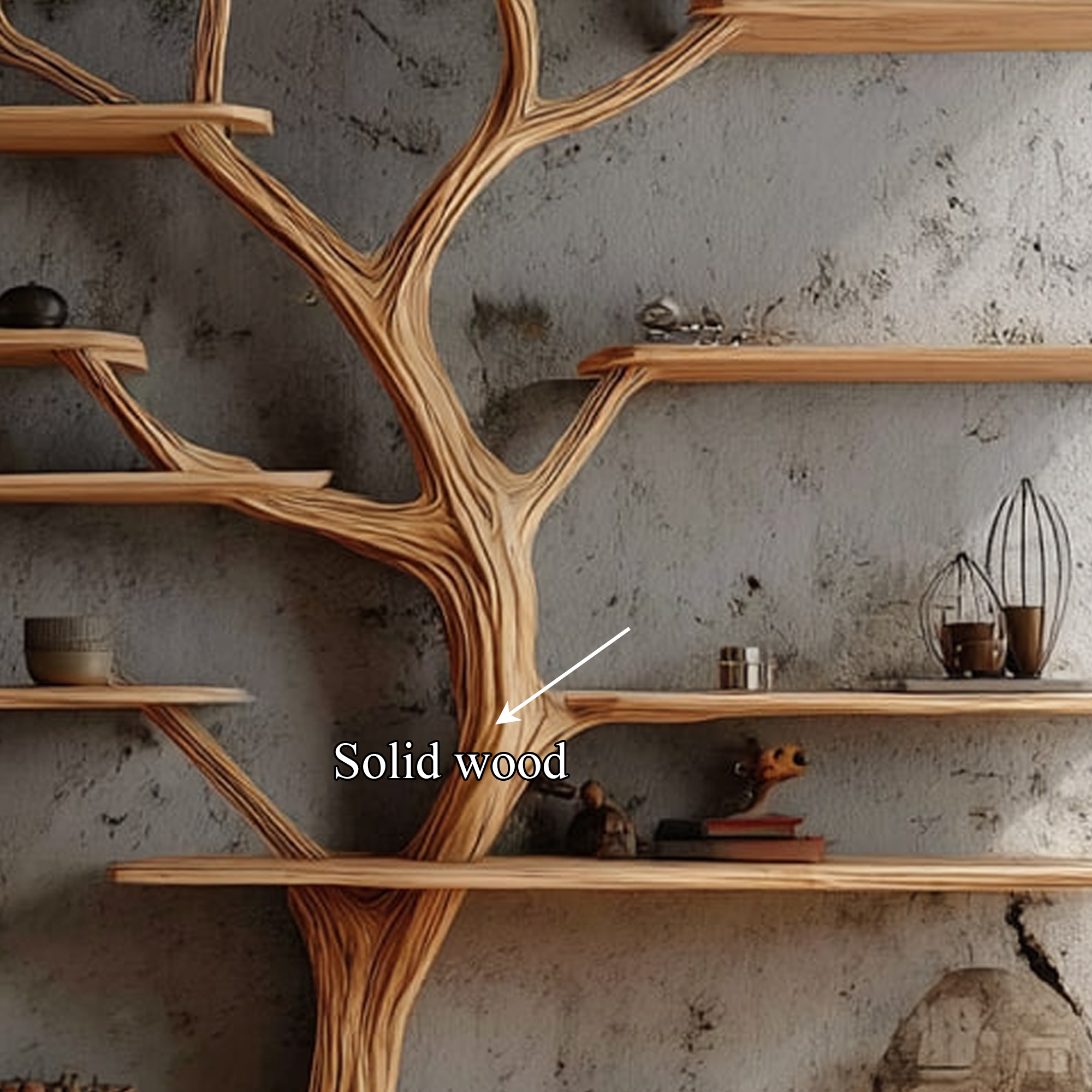 Rustic Tree Bookshelf Modern Living Room SINLKITB291