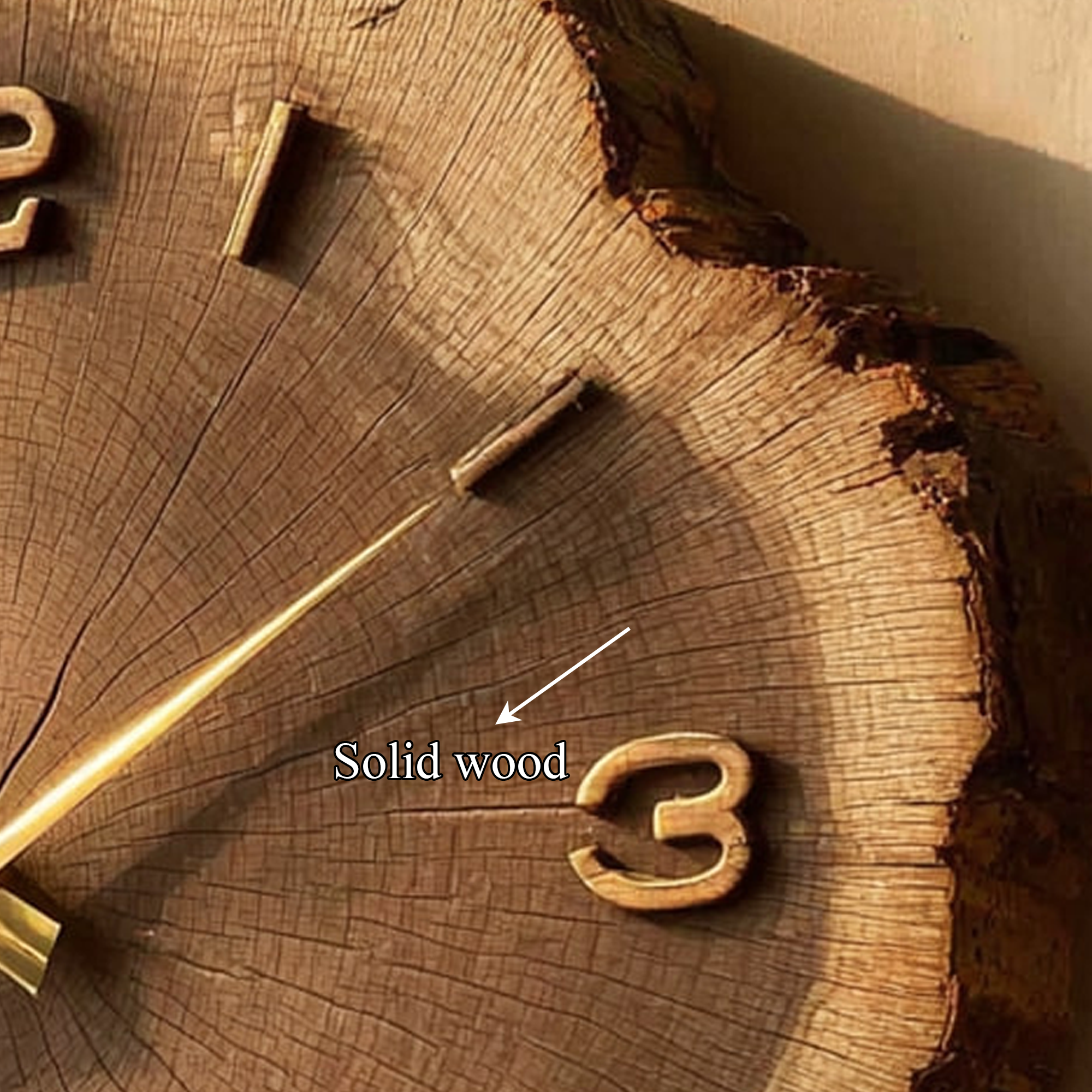 Rustic Natural Craft Wall Clock Living Room Or Study Room SINLKICK014