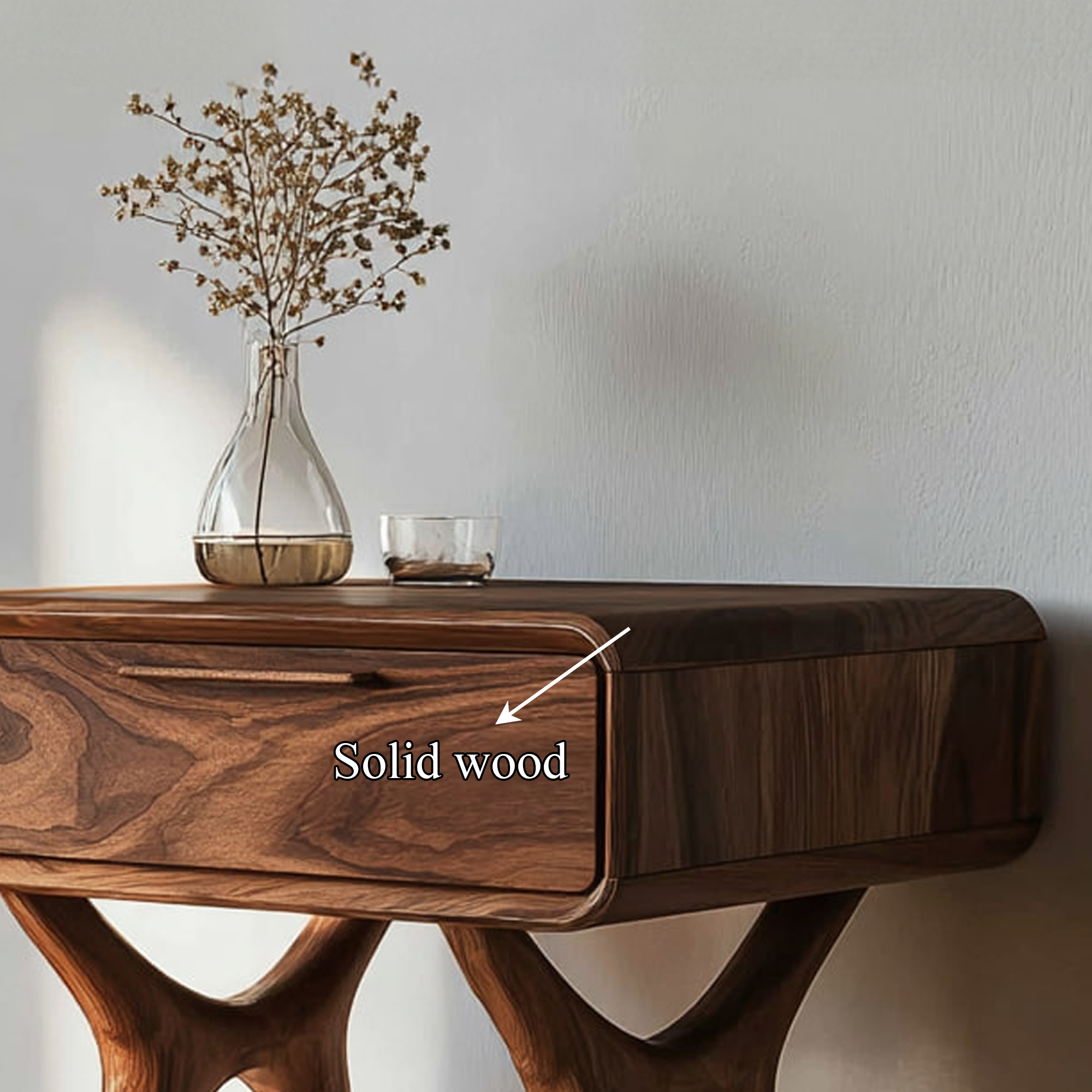 Organic Curved Leg Side Table Bedroom Or Living Room SINLKICC023