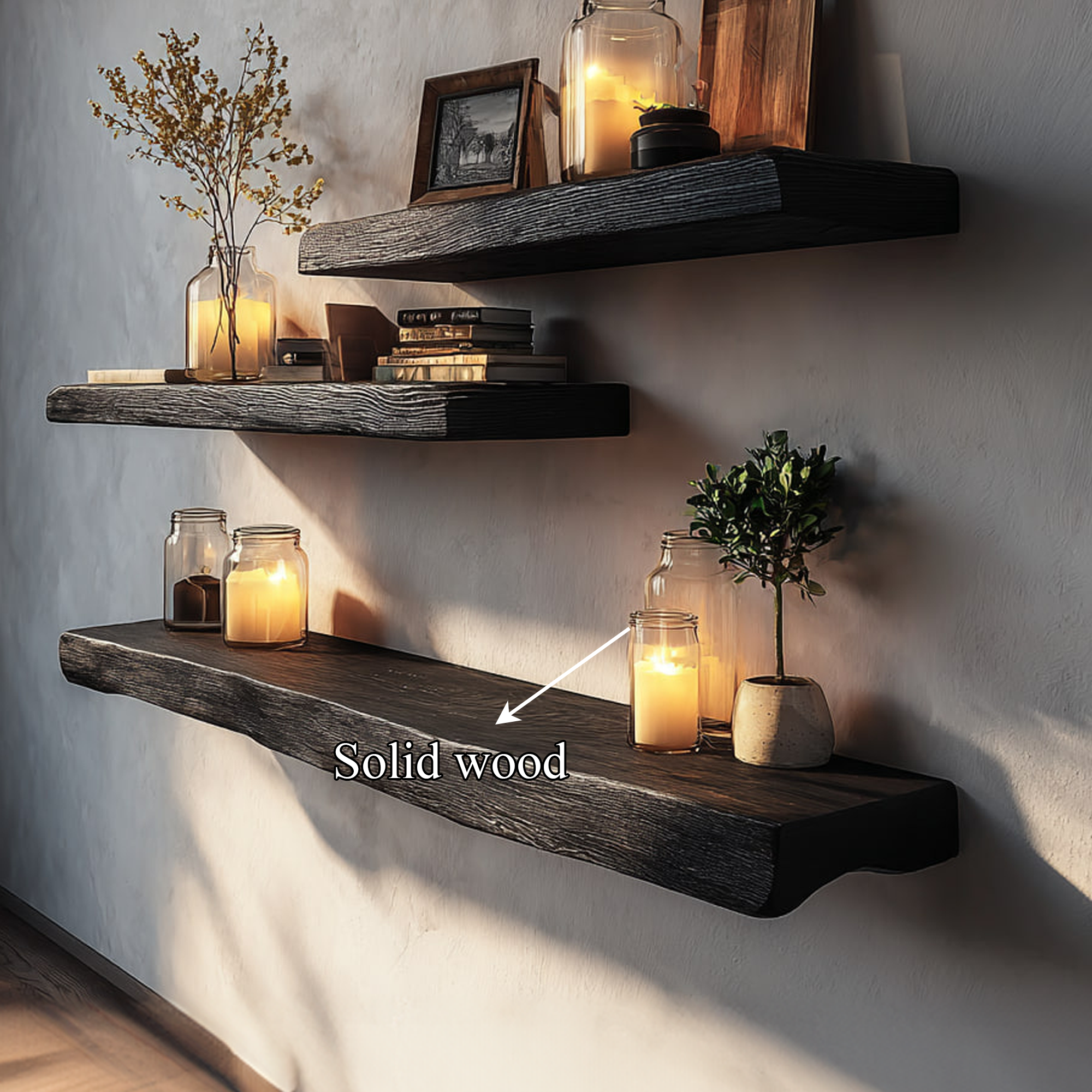 Rustic Floating Shelf Mood Light Living Room Or Bedroom SINLKIFL315