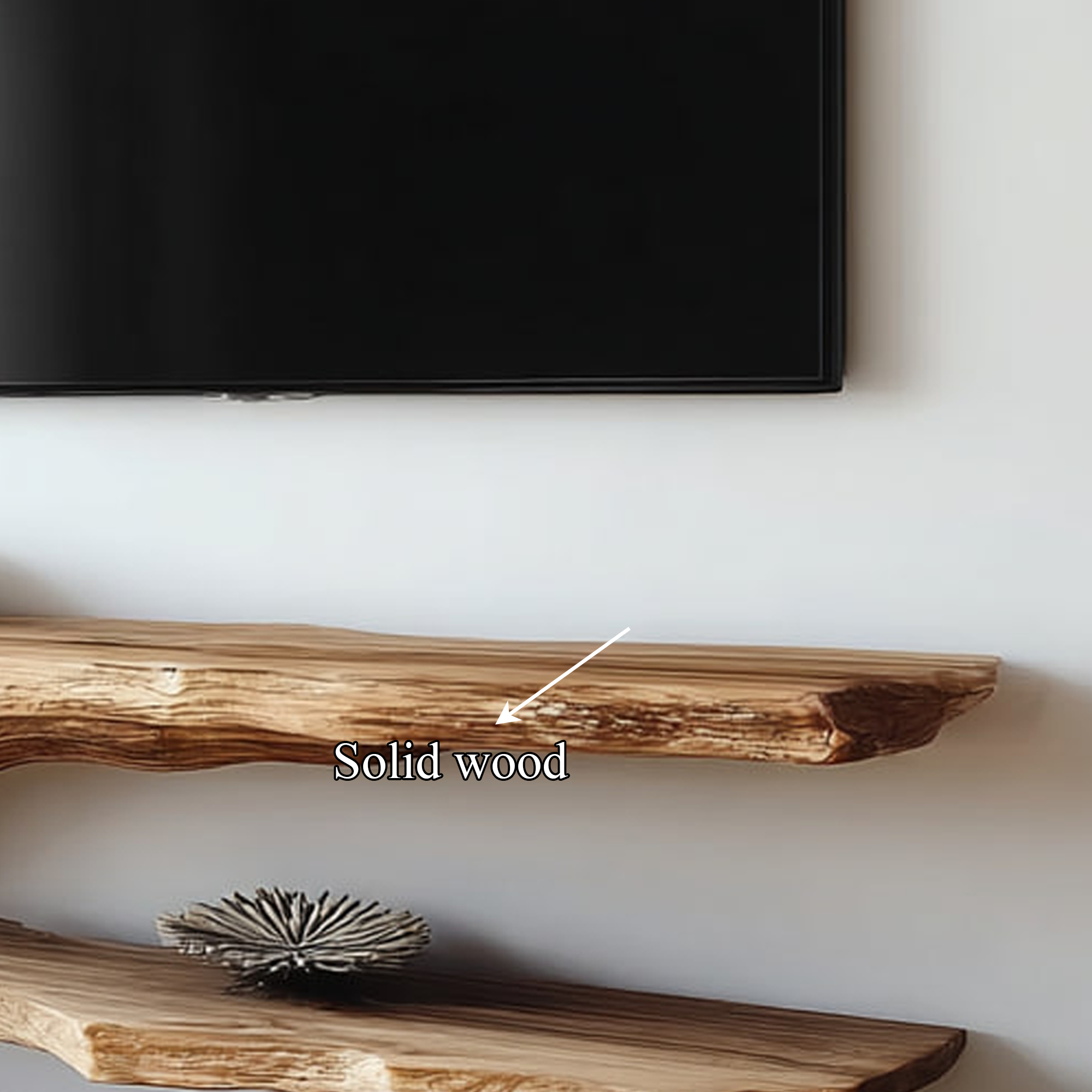 Rustic TV Console Two Tier Live Edge Apartment Space SINLKICS315