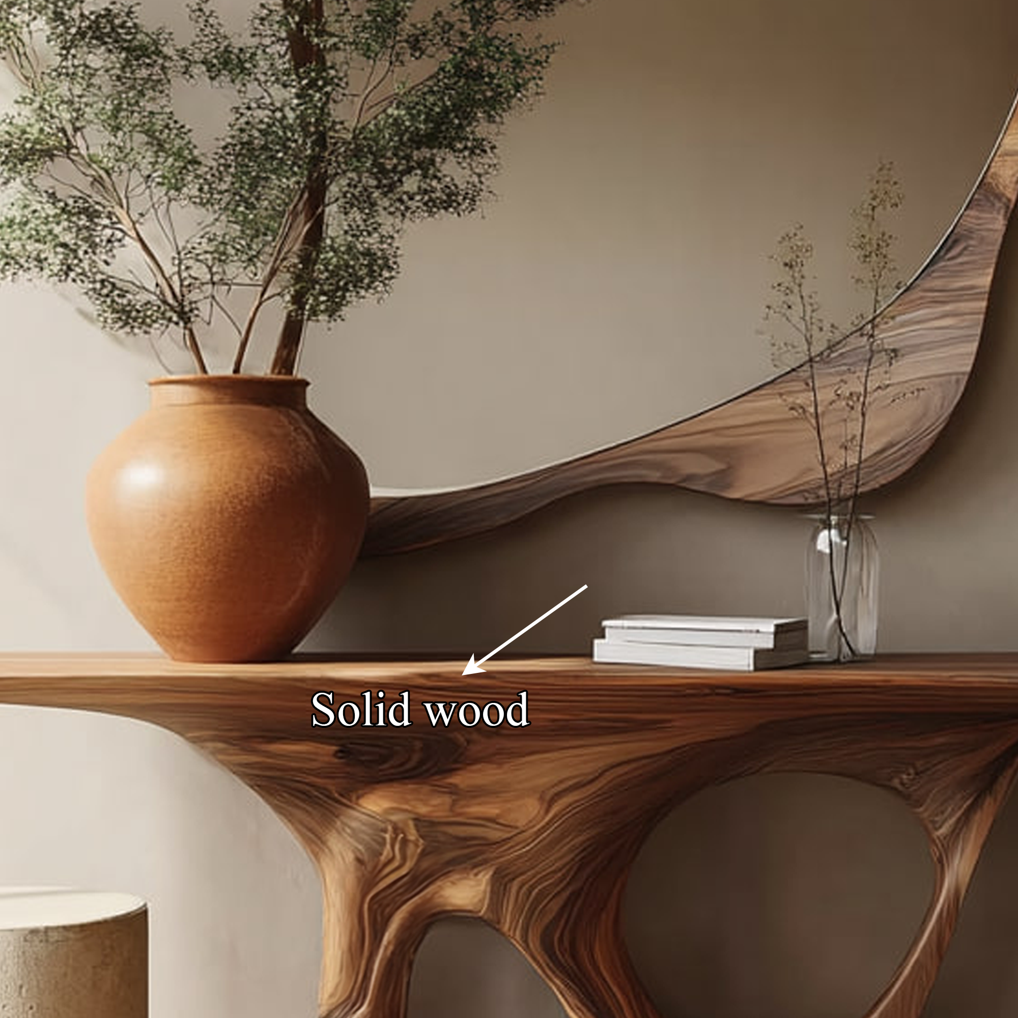 Rustic Solid Wood Console Table Living Room SINLKICS288