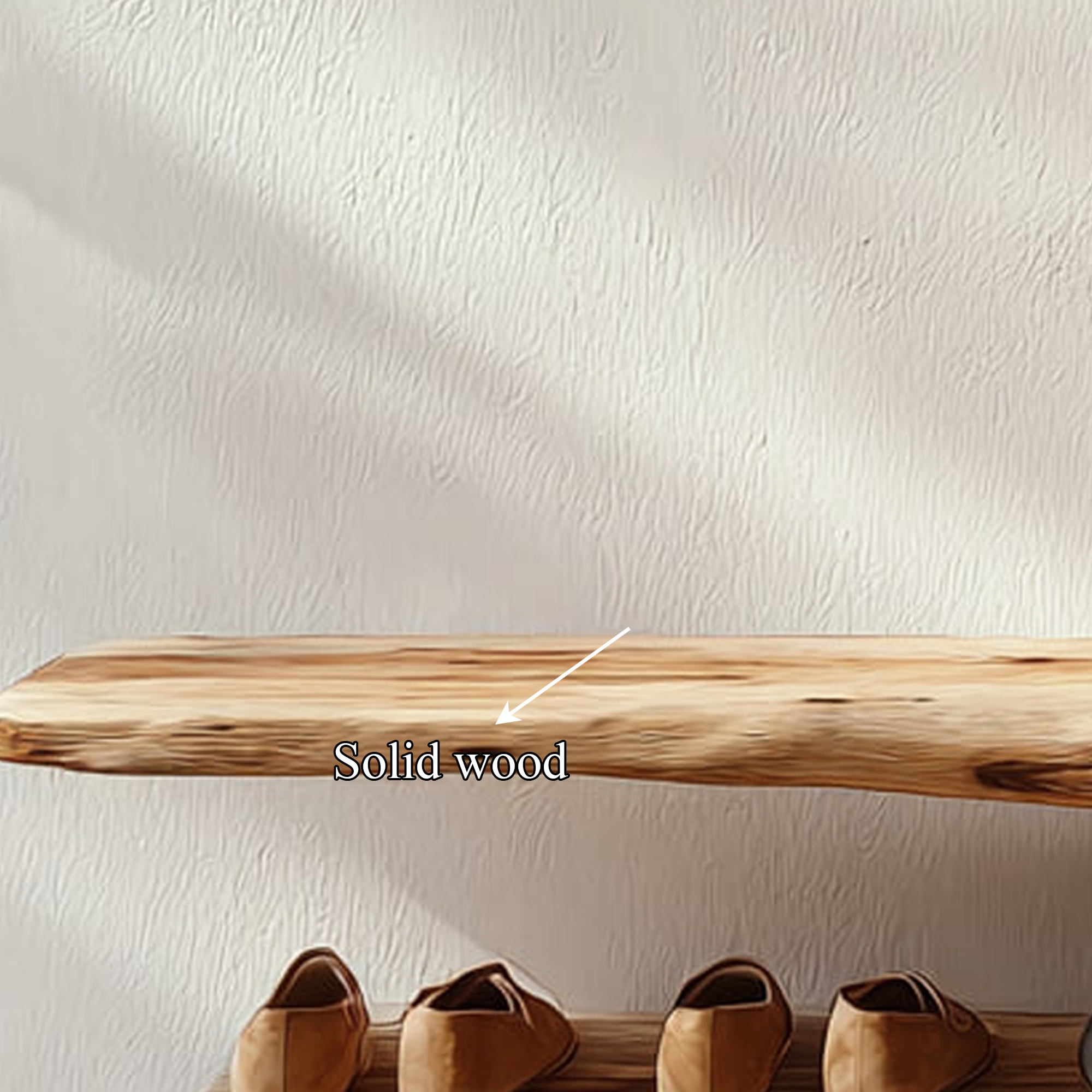 Mid Century Natural Wood Shoe Storage Bench Hallway SINLKISB049