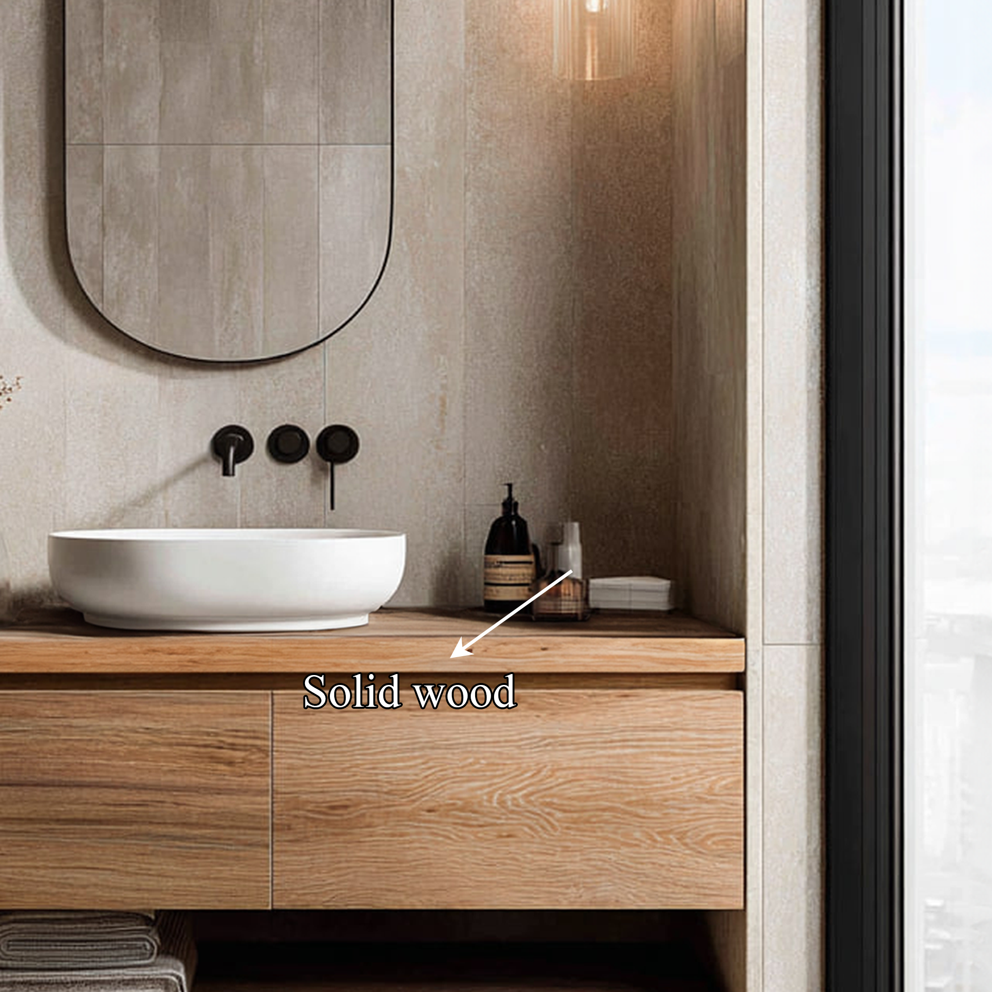 Mid Century Bathroom Vanity Cabinet for Small Bathroom Spaces SINLKIBRV202