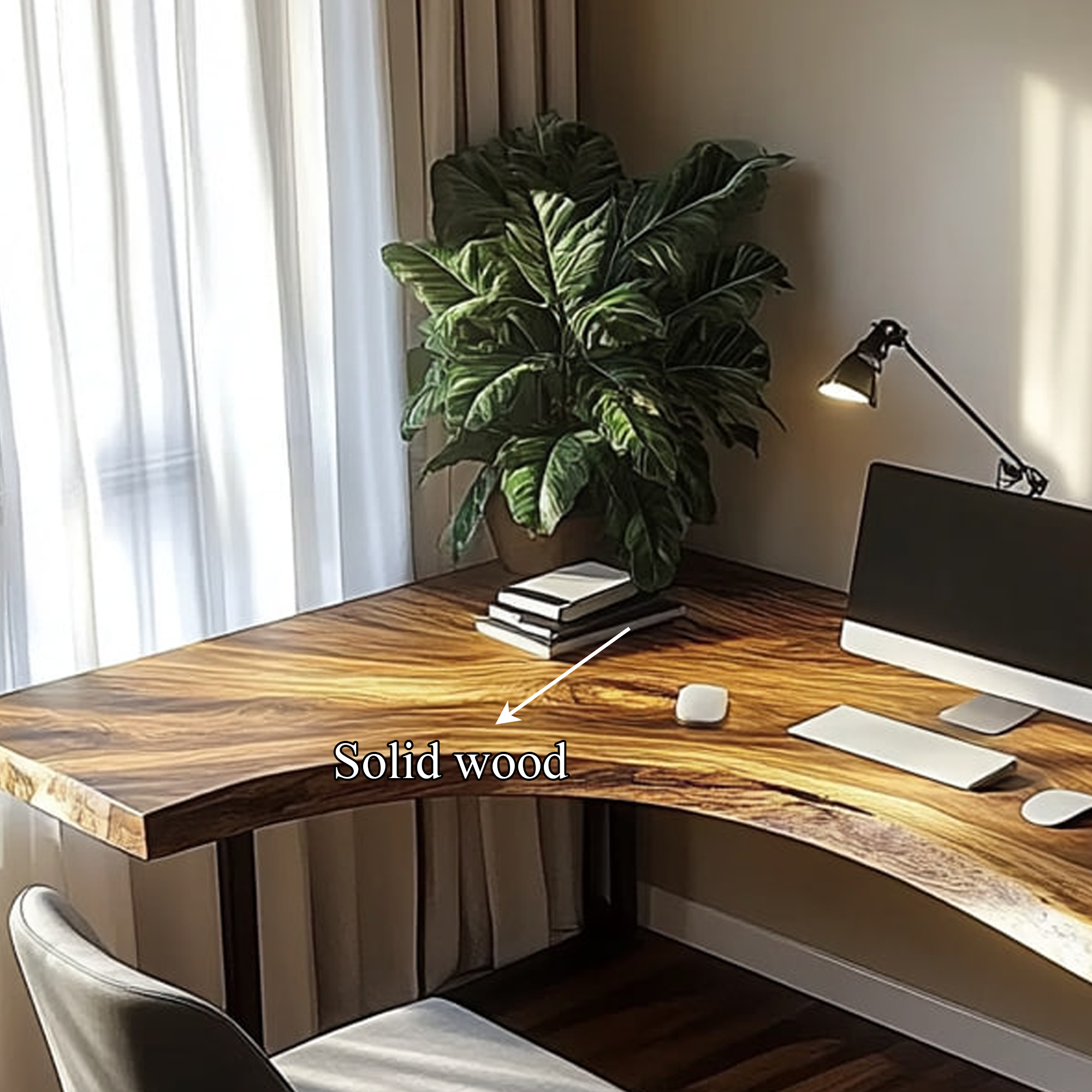 Rustic Organic Office Desk Bedroom And Studio Room SINLKIDK035