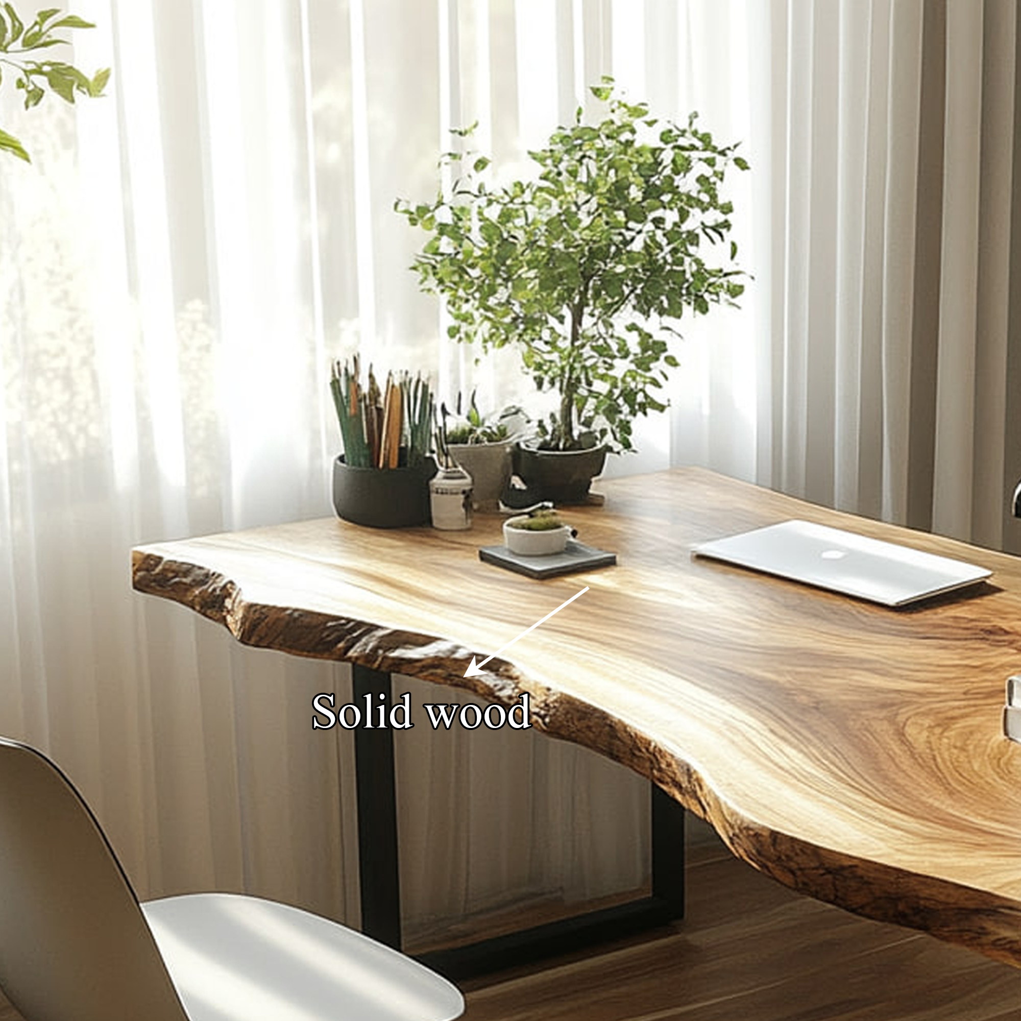 Natural Contemporary Office Desk Home Office And Study Room SINLKIDK032