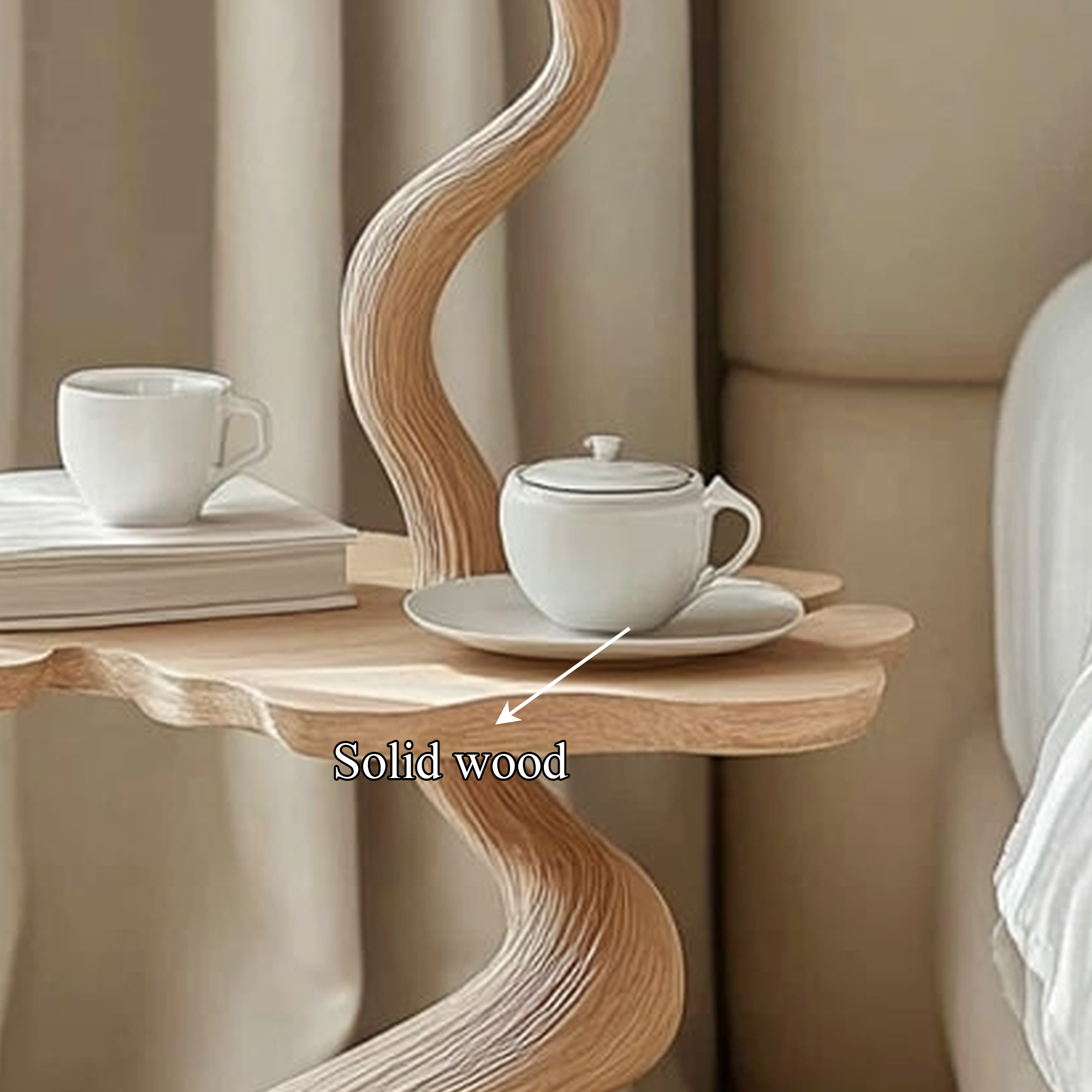 Rustic Tree Side Table Bedroom Or Living Room SINLKIBT154