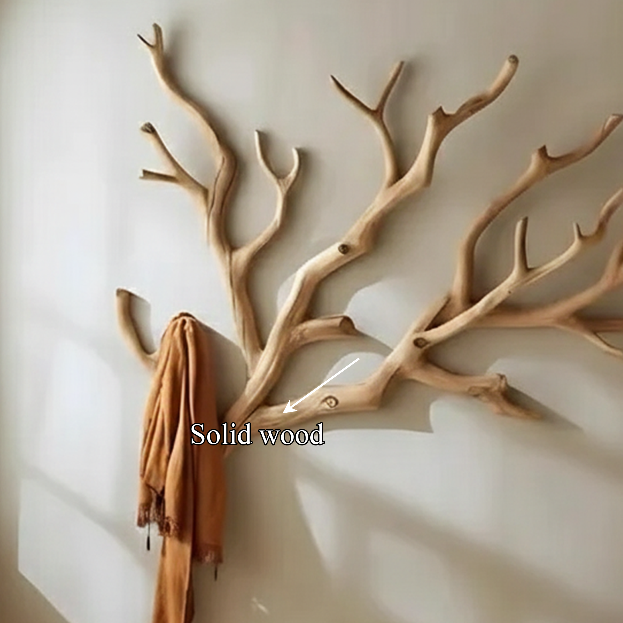 Rustic Hallway Coat Rack Stand Wooden Tree Branch Halloween Home Decor SINLKIHW056