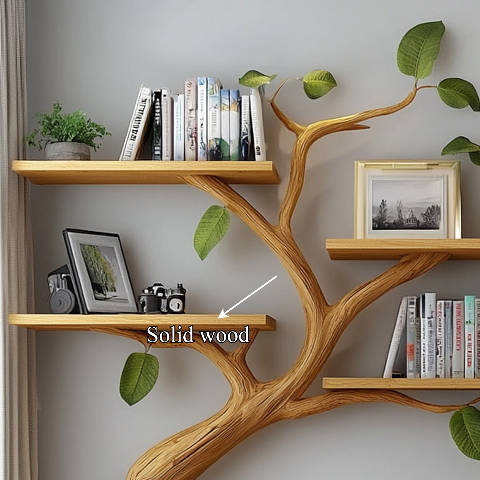 Mid Century Tree Branch Wall Display Shelf SINLKITBS042