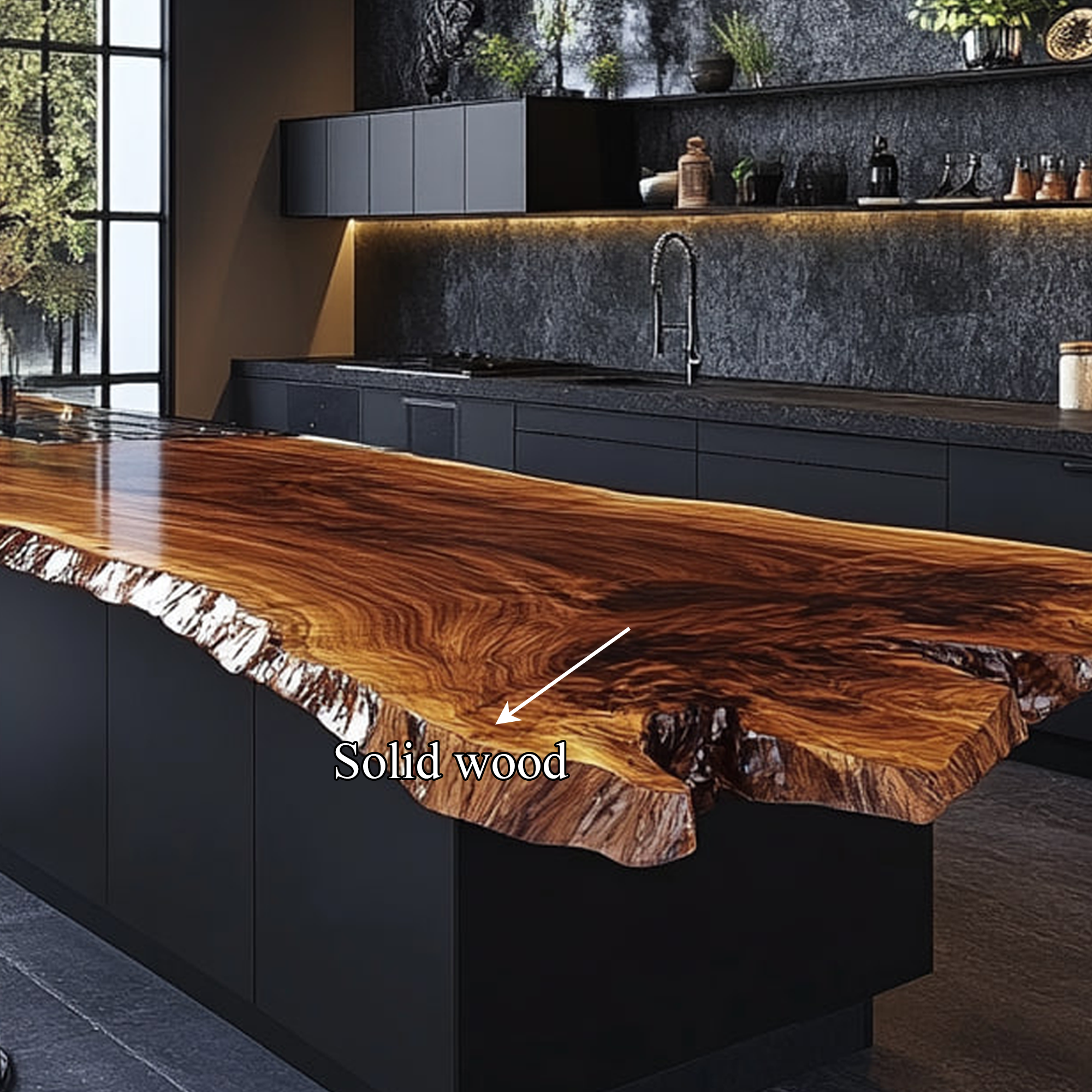 Rustic Luxury Live Edge Kitchen Island Kitchen Or Chef Studio SINLKIKI115