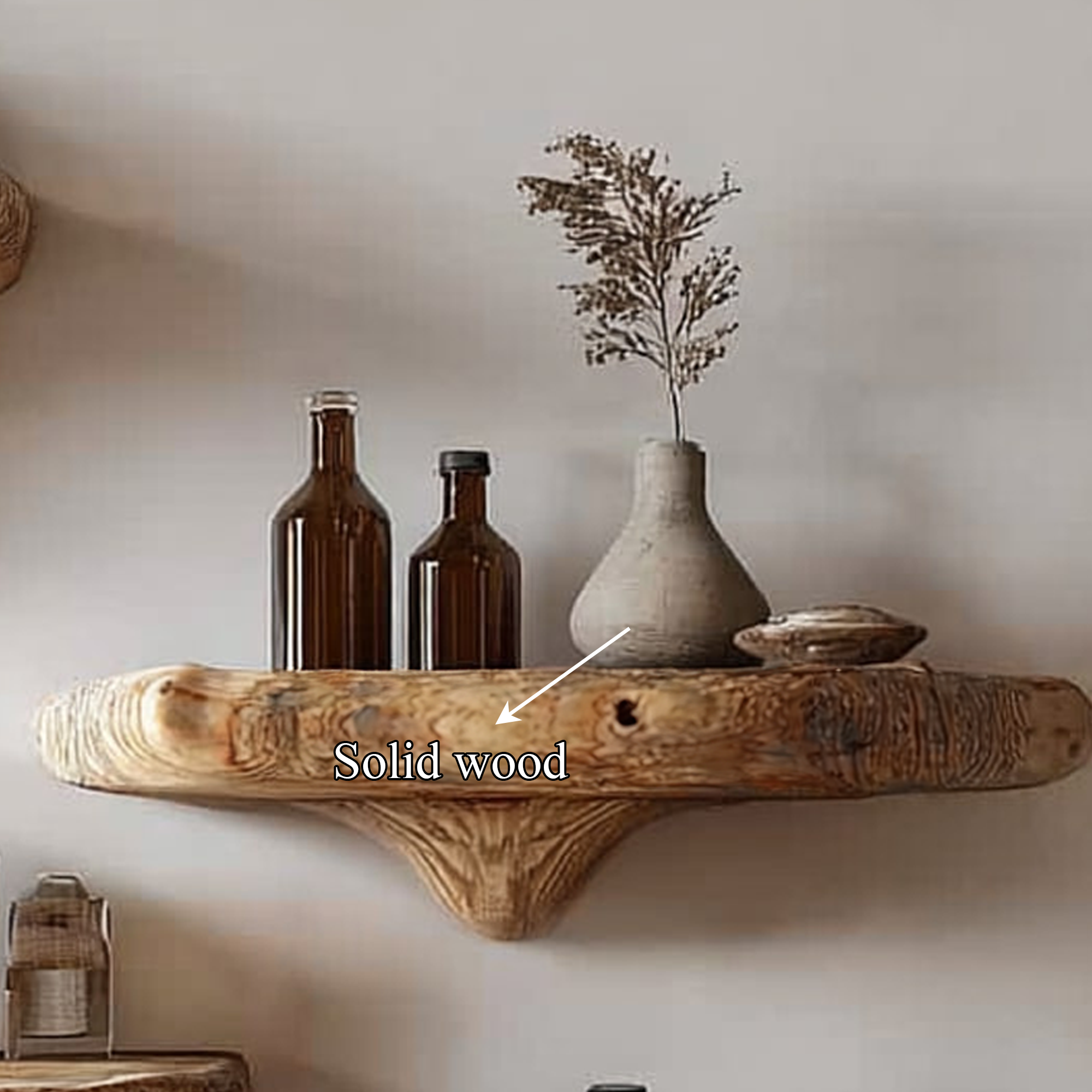 Midcentury Mushroom Floating Shelves Bedroom SINLKIFL149