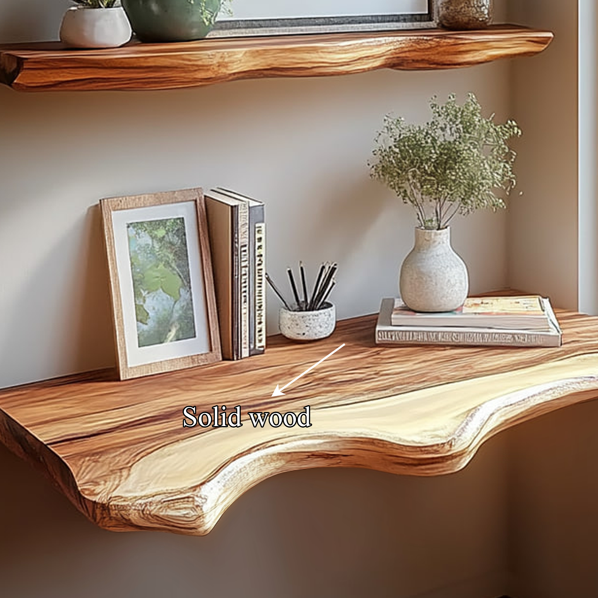 Mid Century Floating Wall Desk Shelf Modern Office SINLKIFL217