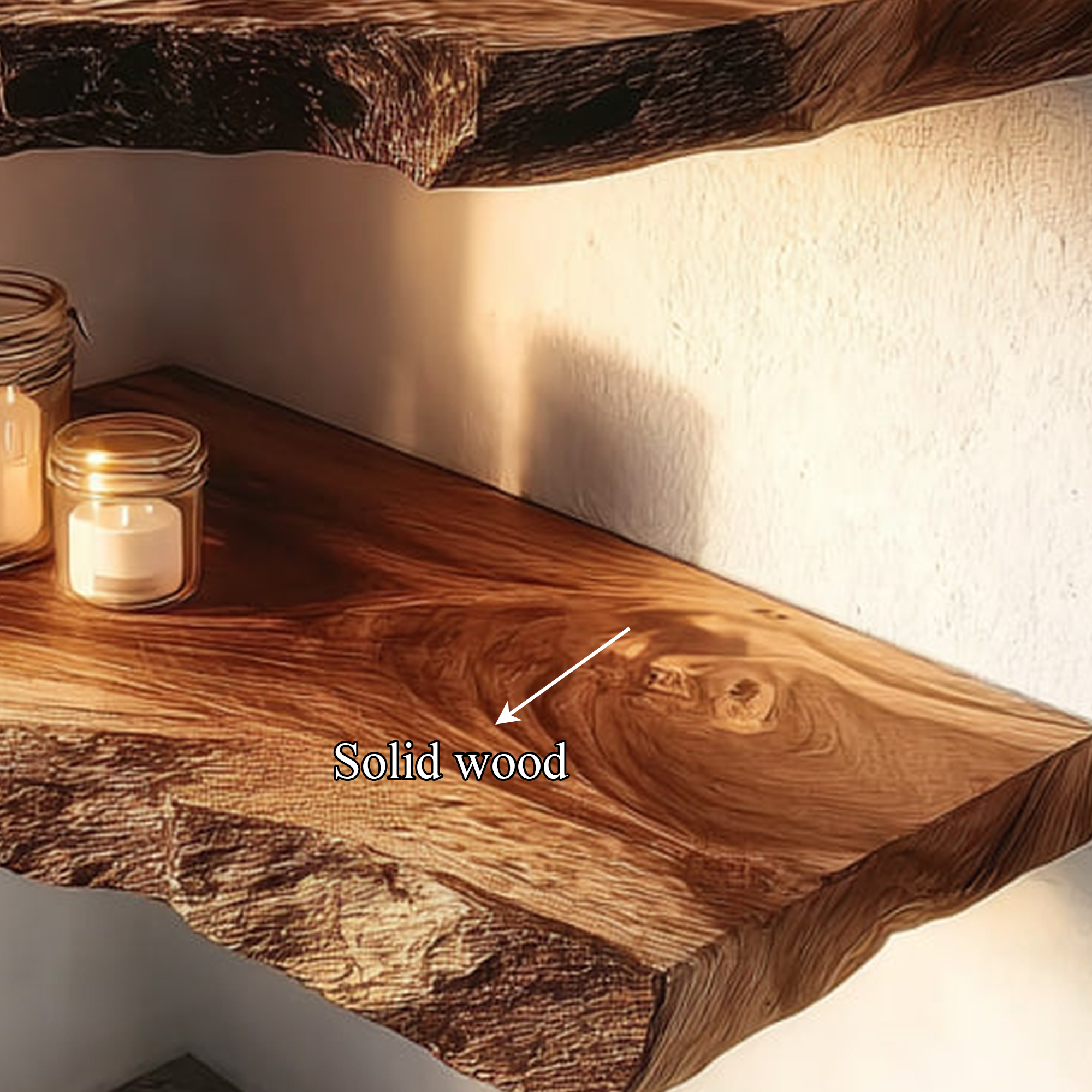 Rustic Floating Corner Shelf Living Room Decor SINLKIFL198