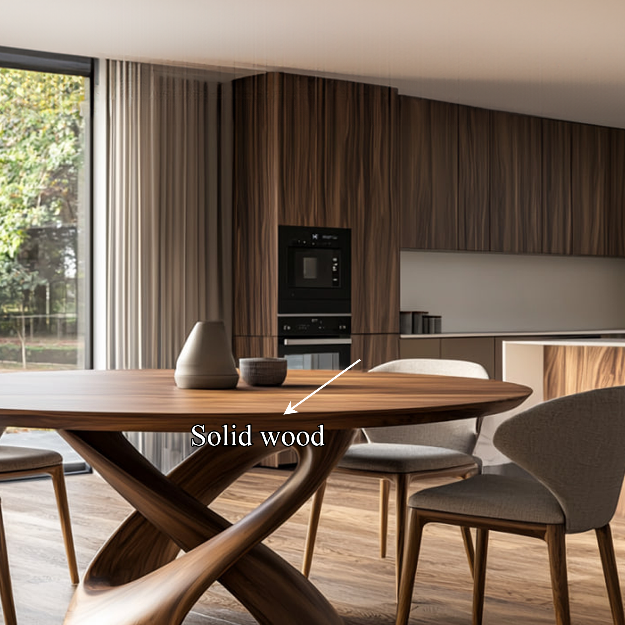 Rustic Handmade Live Edge Dining Table Kitchen SINLKIDT124