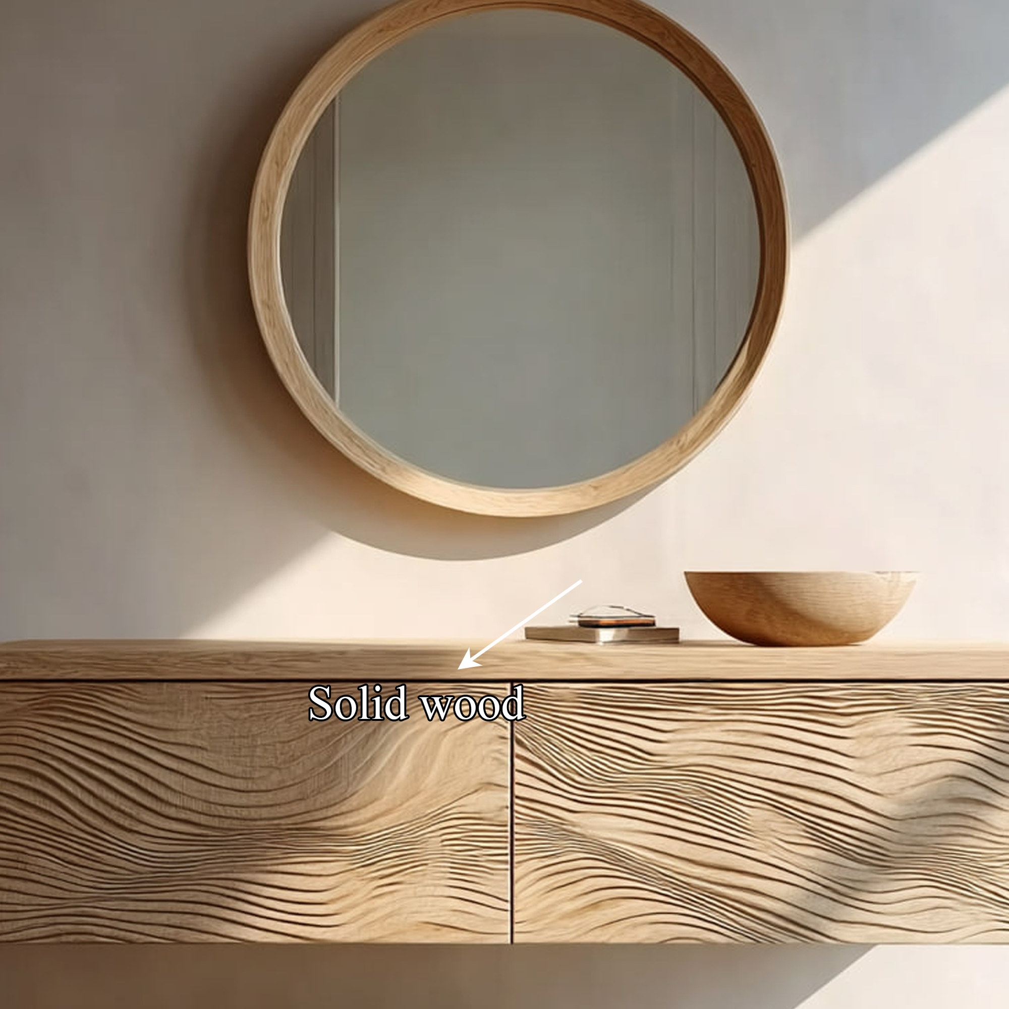 Rustic Wood Bathroom Vanity Cabinet Minimalist Bathroom Decor SINLKIBRV155