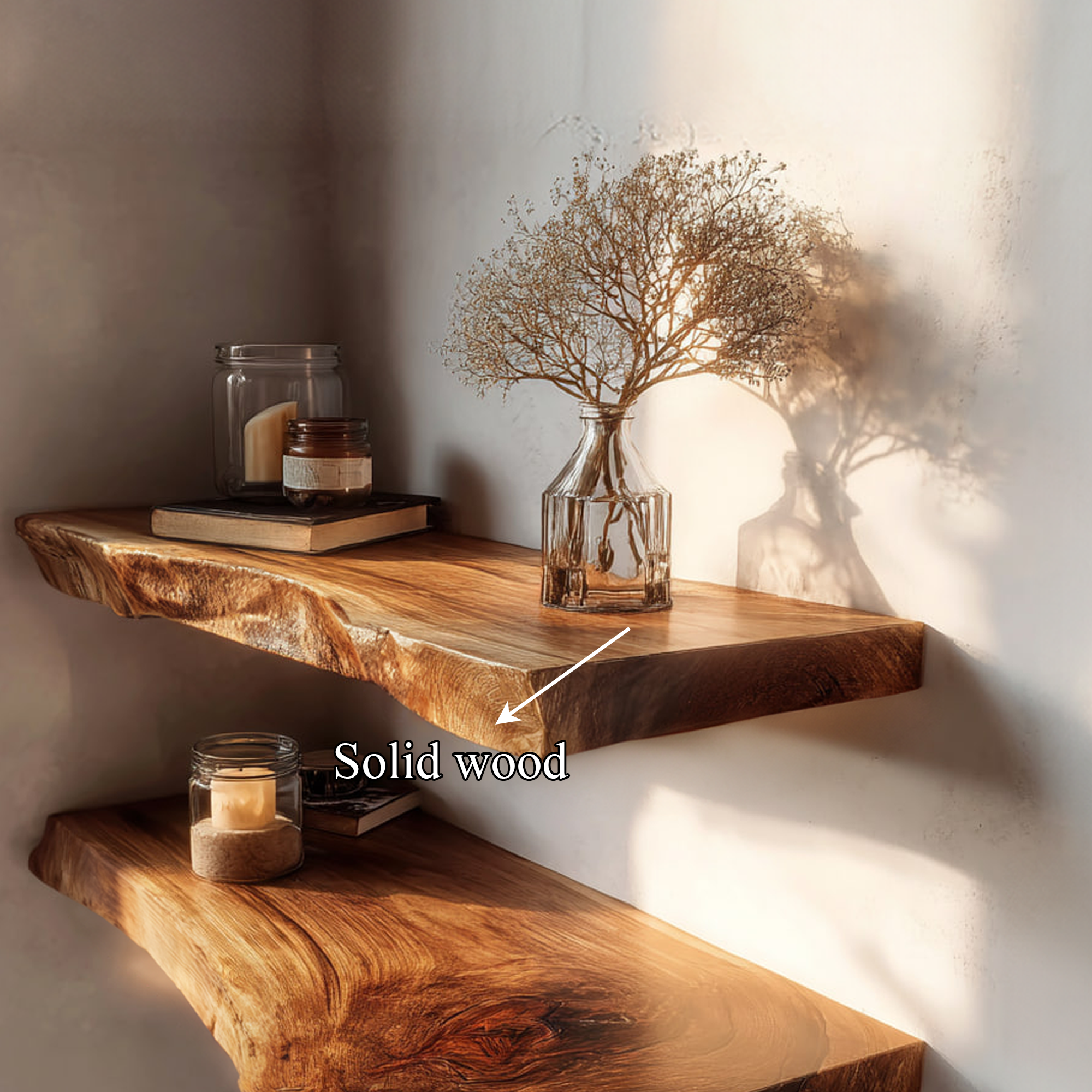 Rustic Floating Shelf Entryway Or Living Room SINLKIFL304