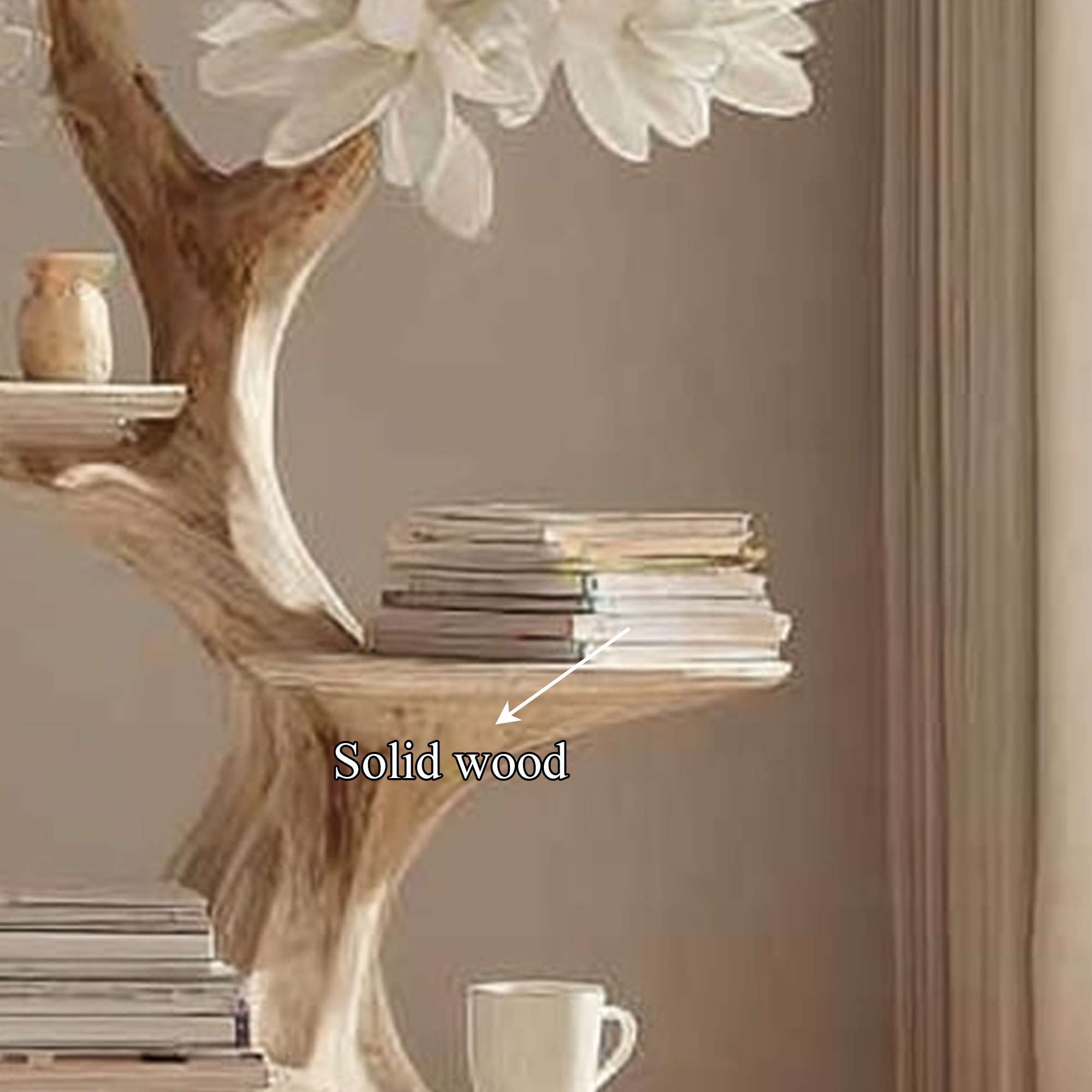 Rustic Tree Nightstand Bedroom Guest Room SINLKIBT065