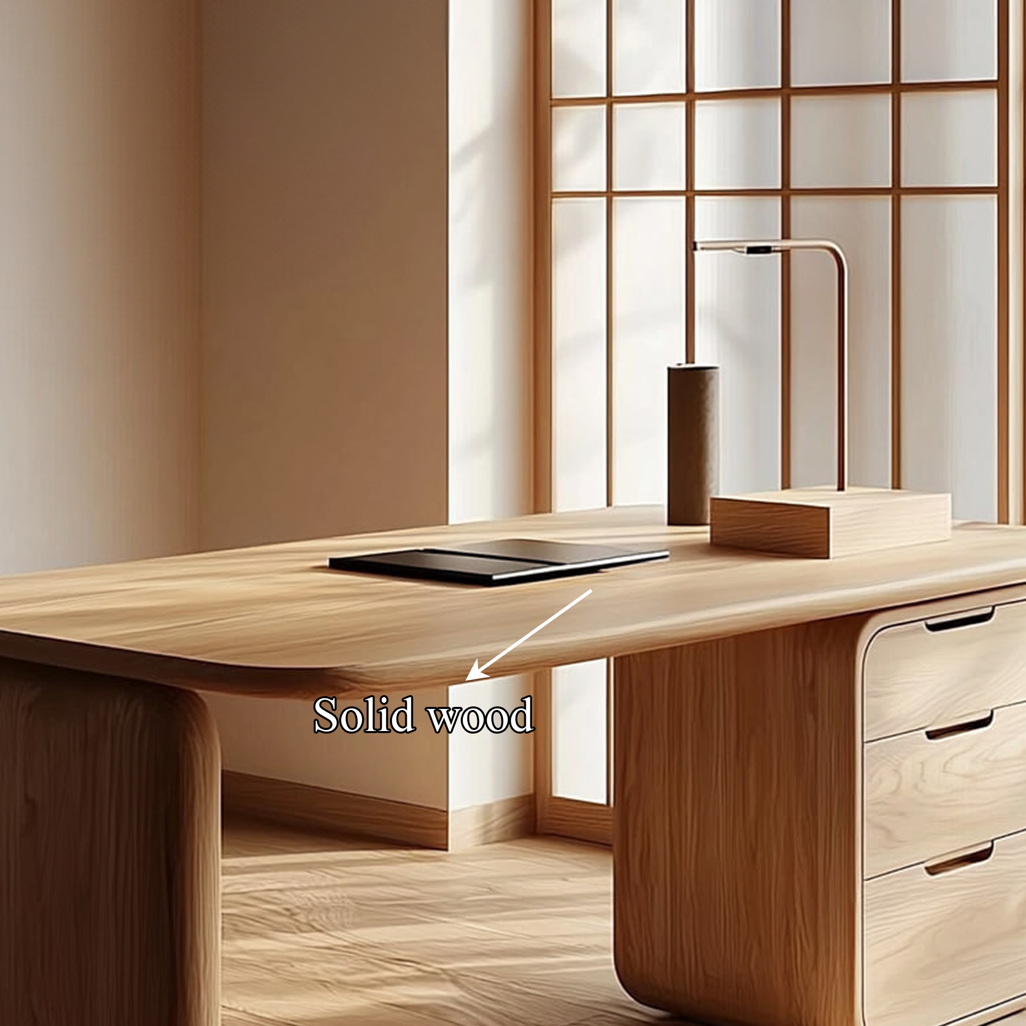 Japandi Serene Office Desk Home Office And Studio SINLKIDK059
