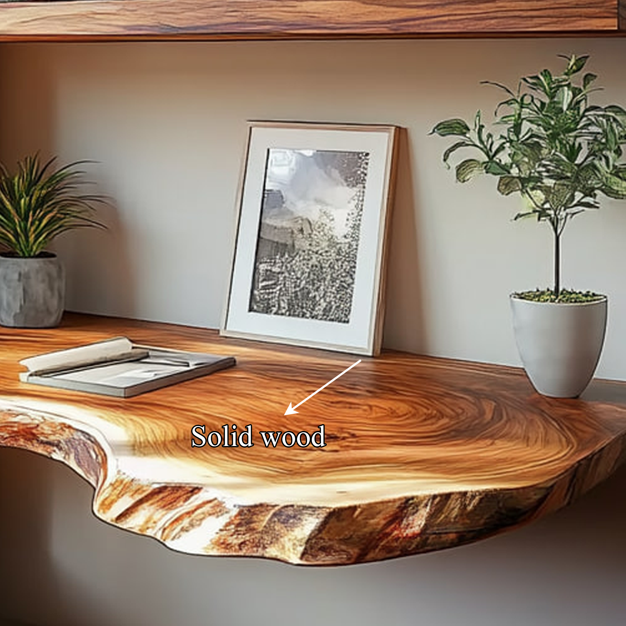 Mid Century Floating Desk Shelf Modern Bedroom Office SINLKIFL213