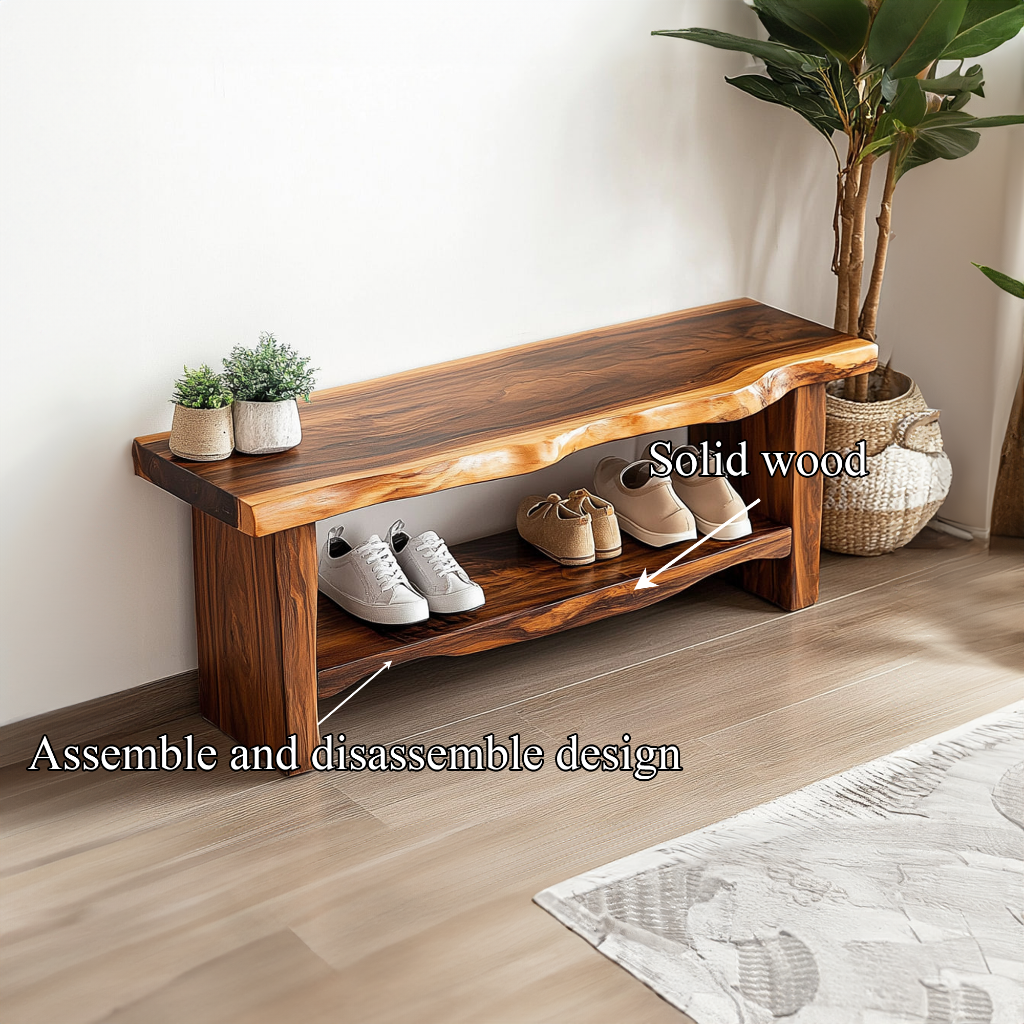 Rustic Home Shoe Bench Entryway And Closet SINLKISB084