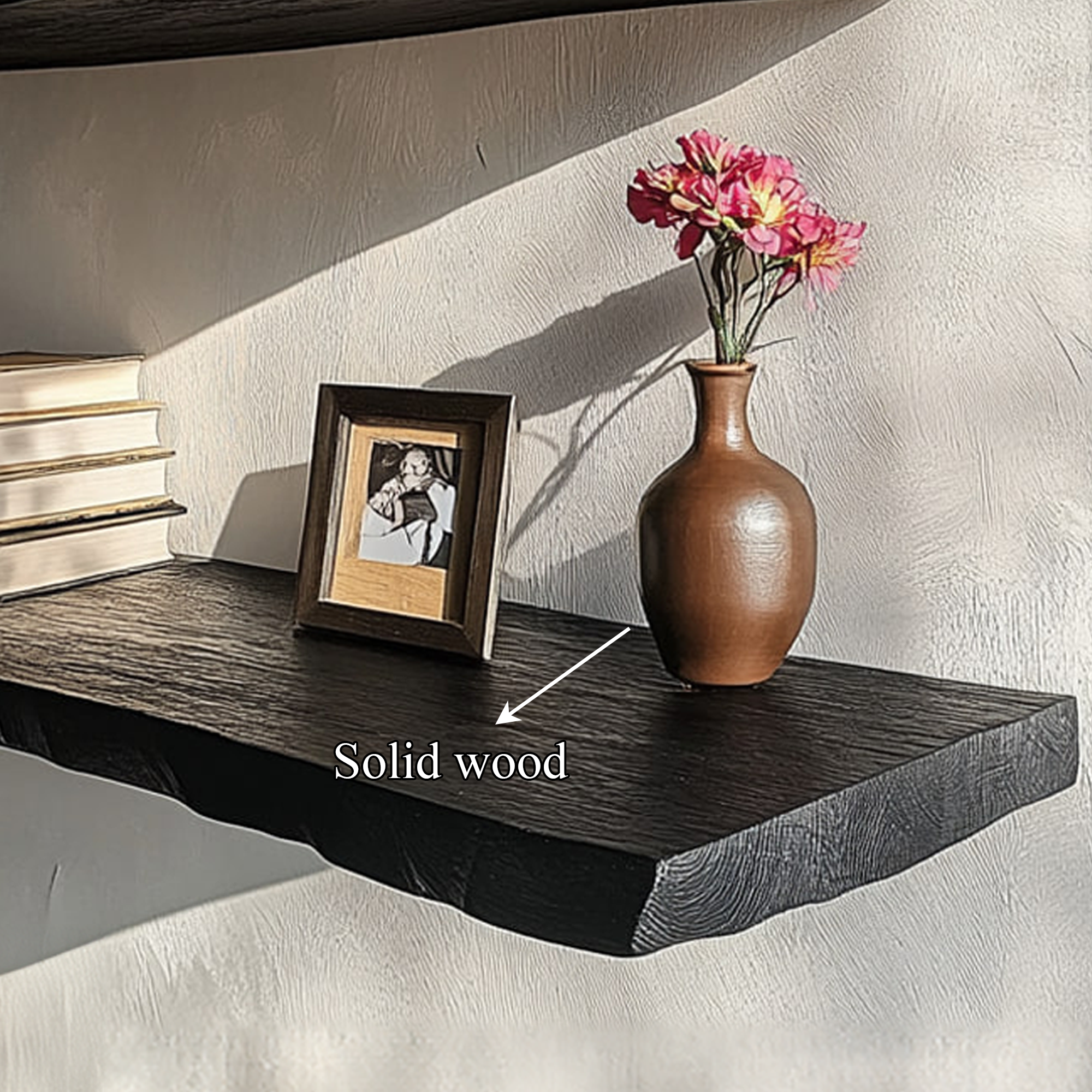 Rustic Modern Live Edge Shelf Living Room Or Bedroom SINLKIFL264