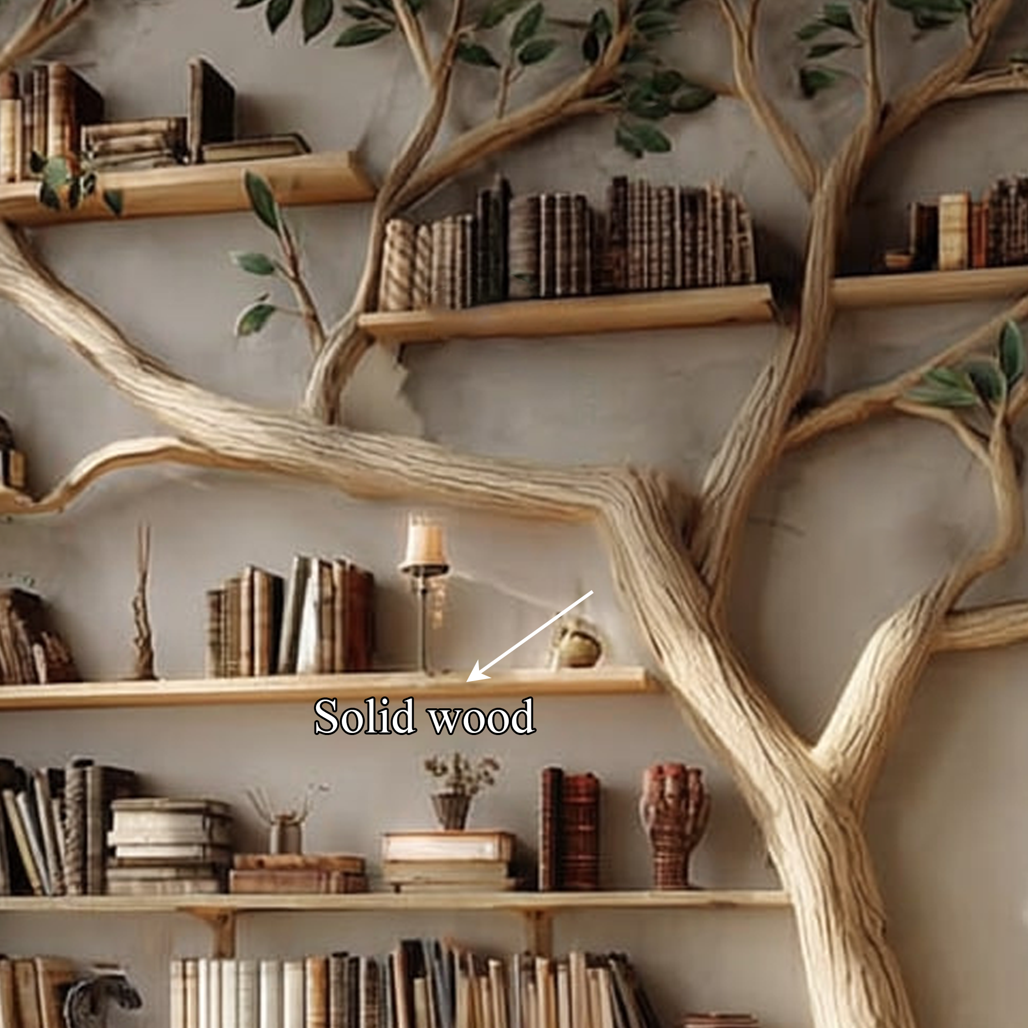 Rustic Tree Bookshelf Study Room Or Living Room Modern Decor SINLKITB334