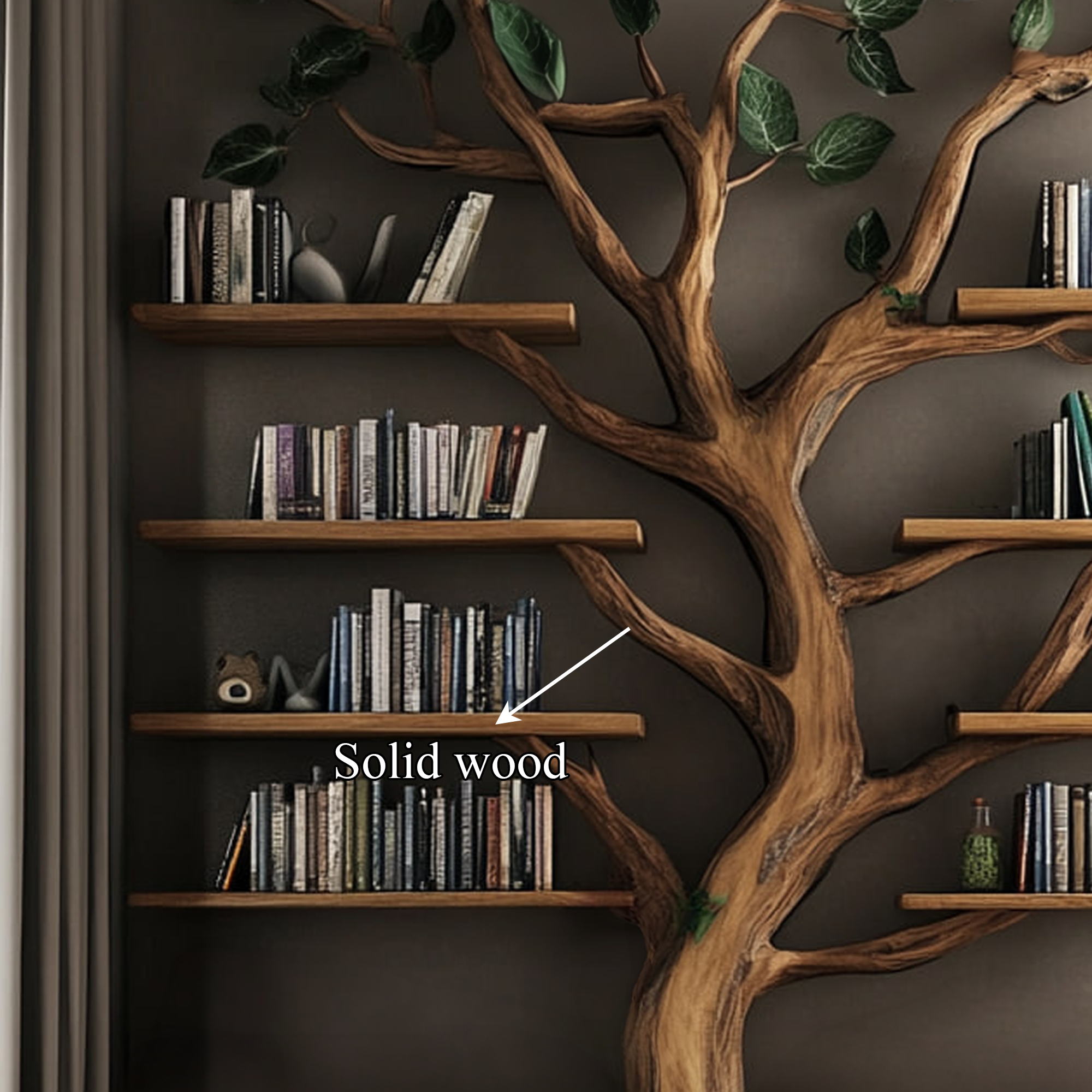 Rustic Tree Shaped Bookshelf living room SINLKITB327