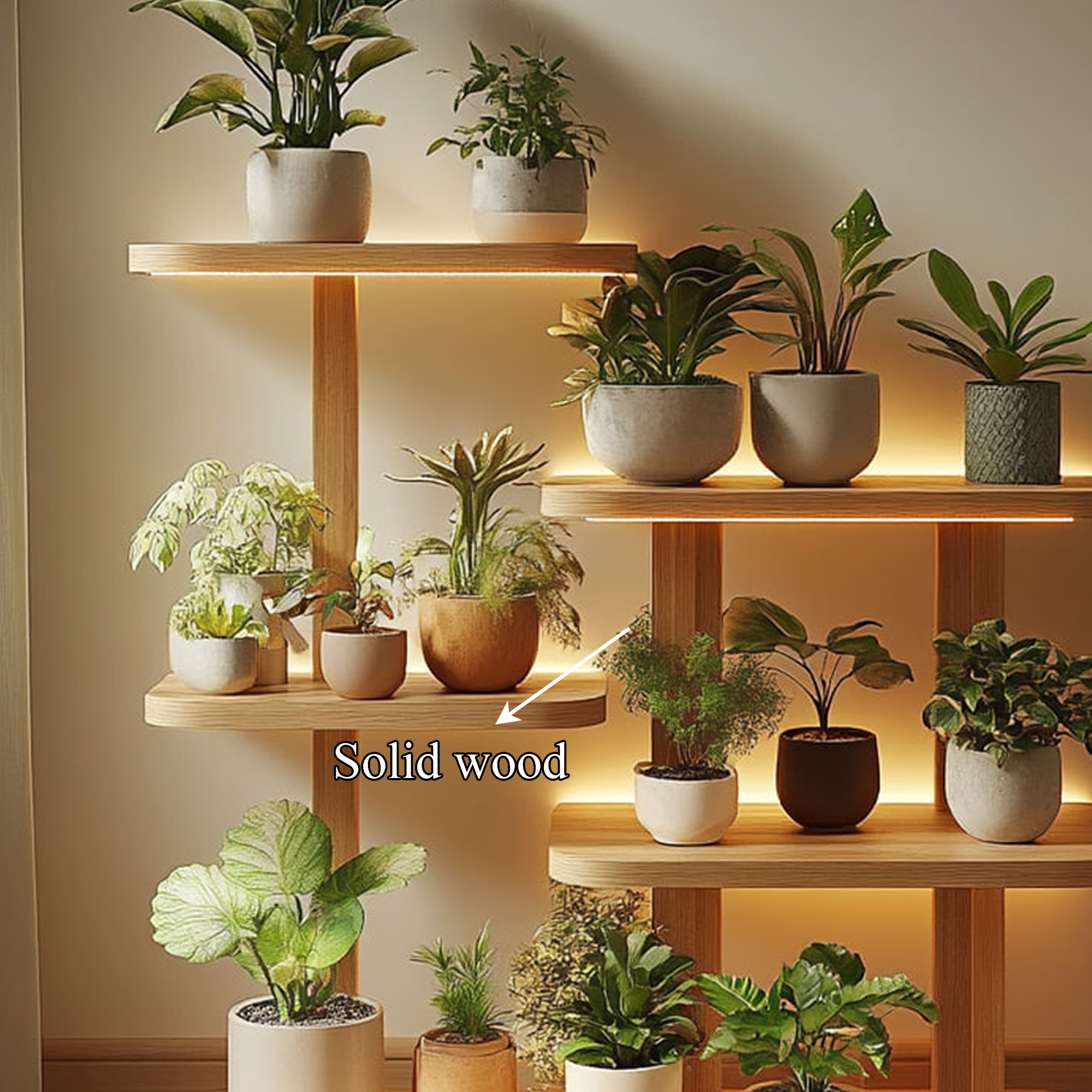 Mid Century Modern Plant Display Living Room SINLKITT086