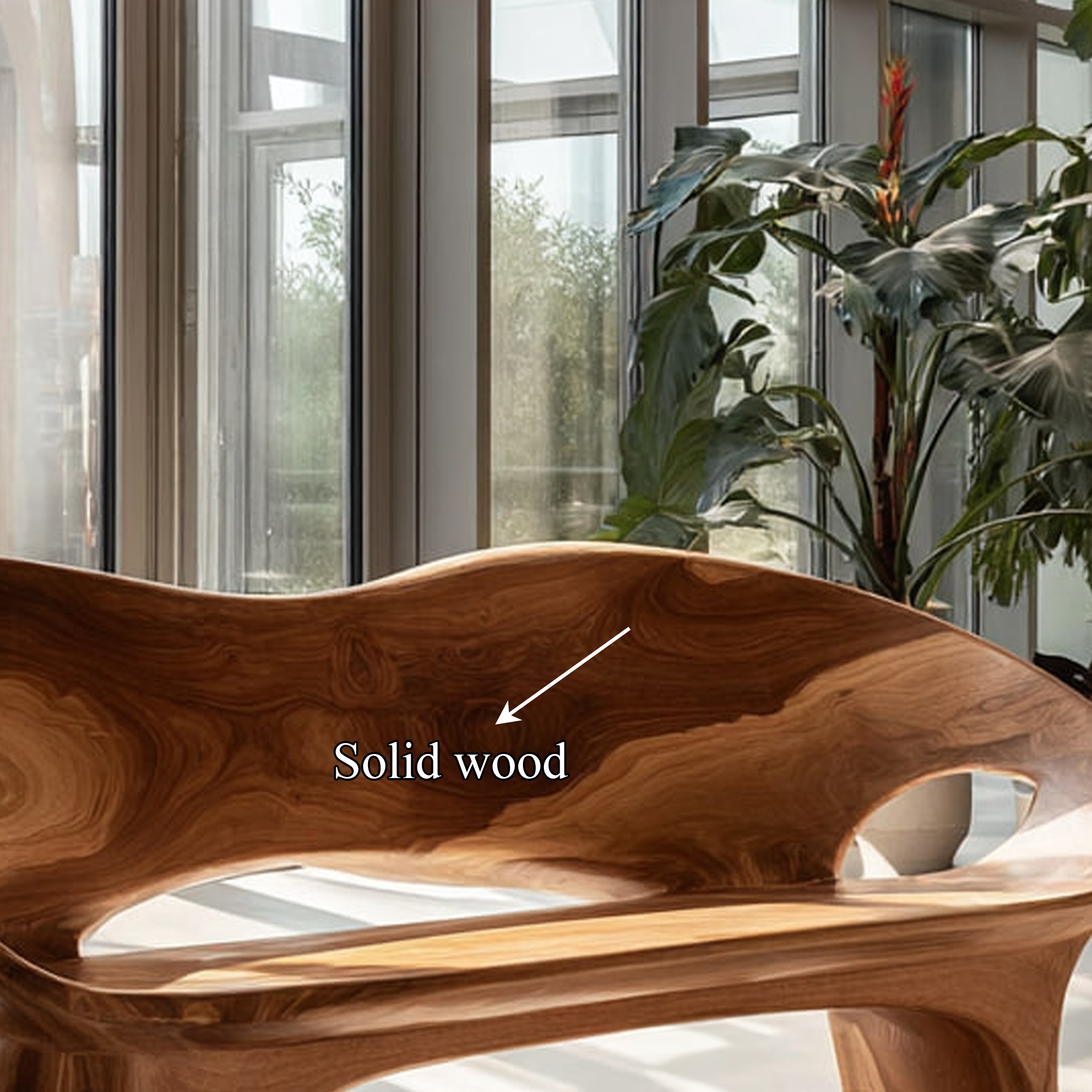 Modern Organic Sculptural Bench Living Room SINLKIRS035