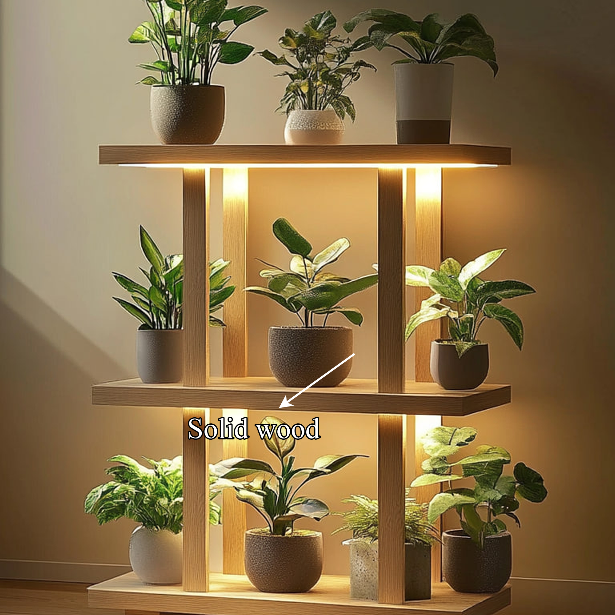 Mid Century Plant Shelf Indoor Garden Decor SINLKITT083