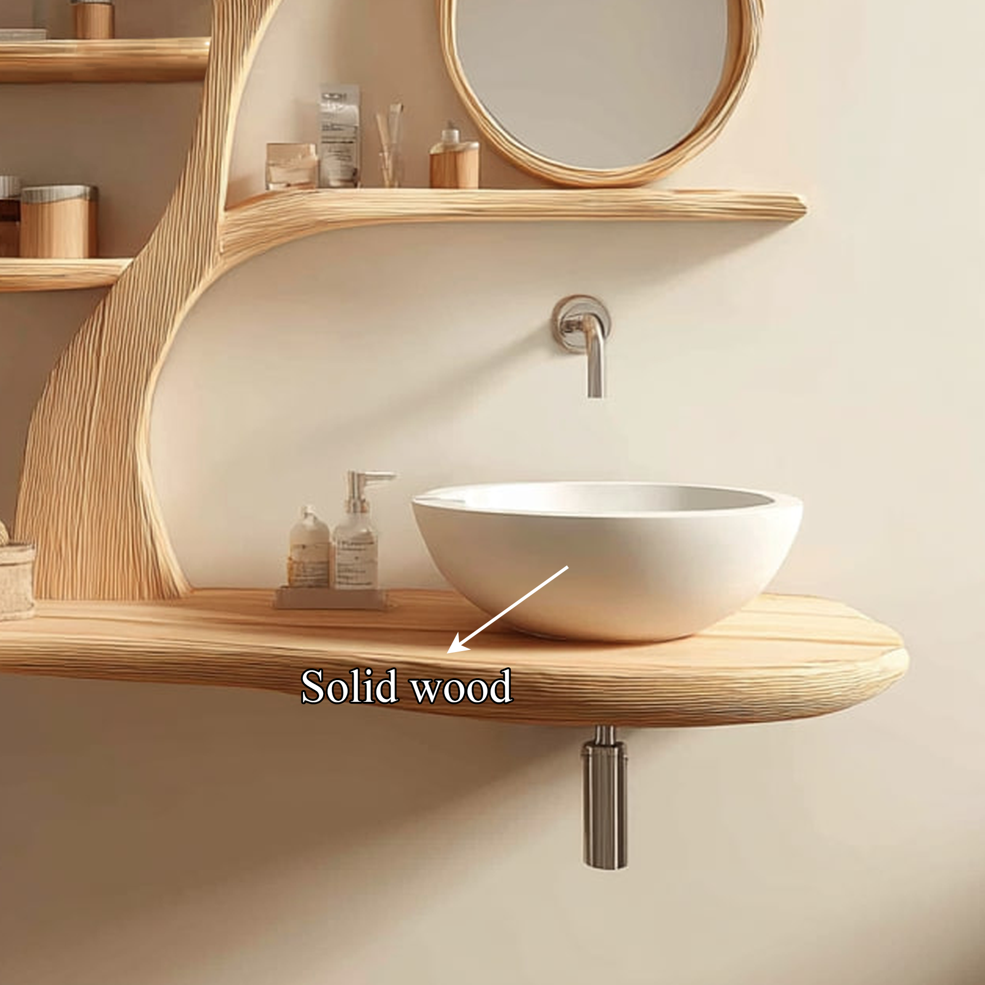 Artistic Wooden Tree Sink Vanity Bathroom Or Wellness Room SINLKITBB006