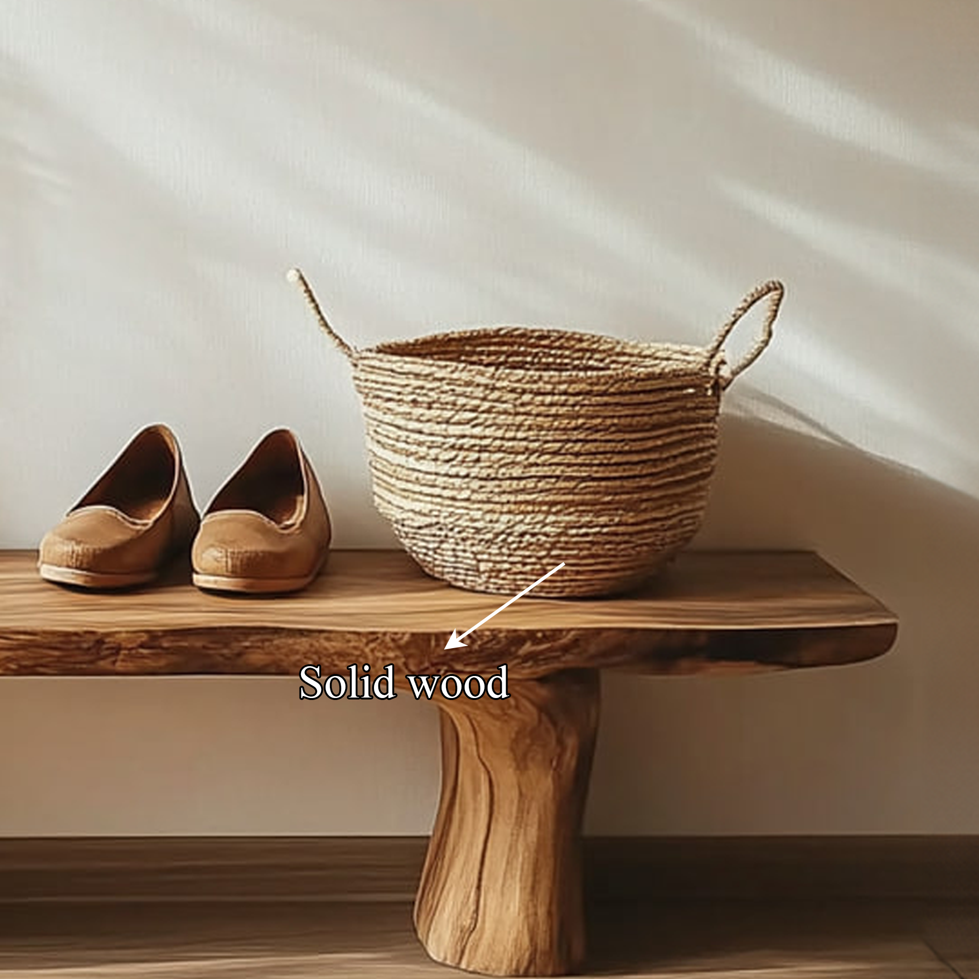 Rustic Live Edge Bench Living Room Entryway Furniture SINLKIRS038