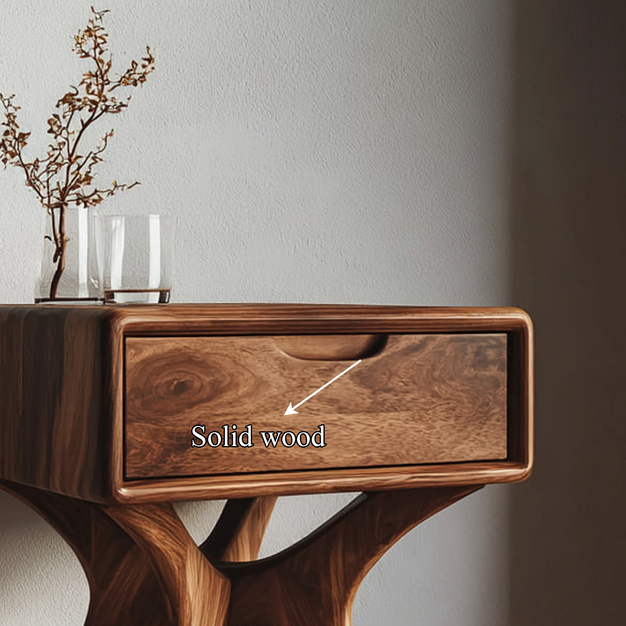 Organic Modern Sculptural Side Table Bedroom Or Living Room SINLKICC019