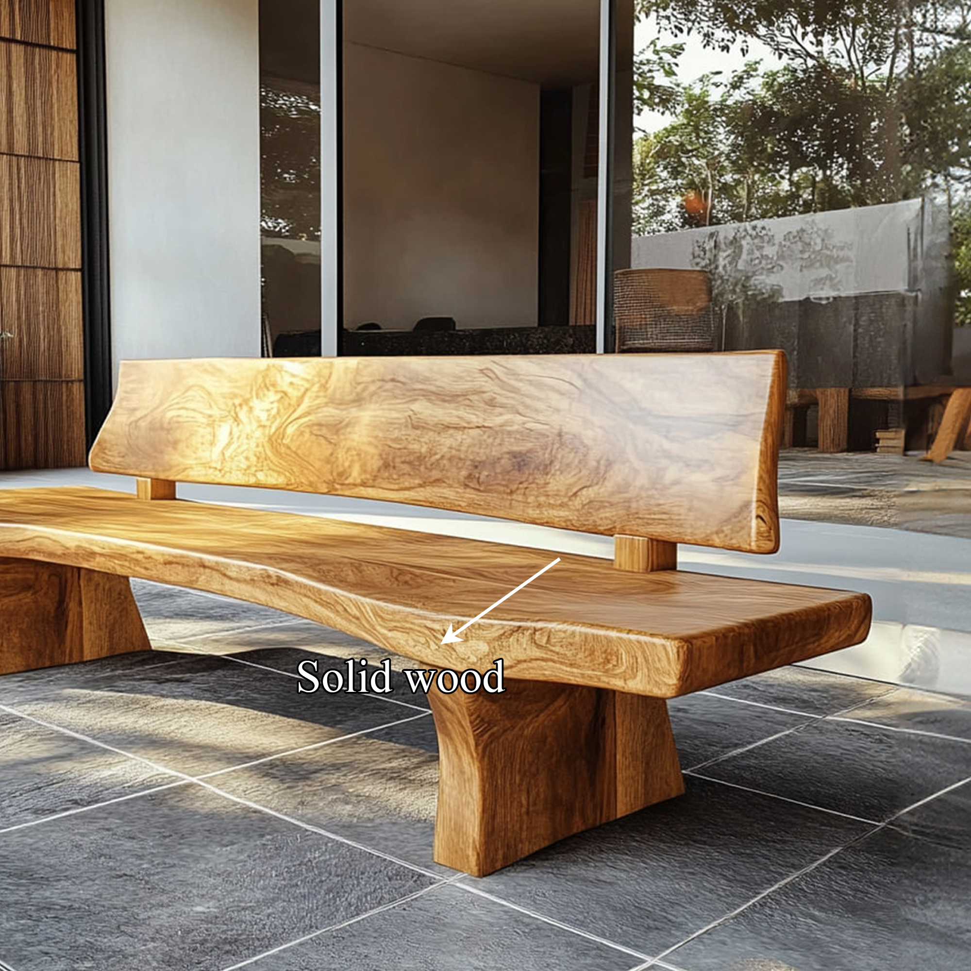 Handcrafted Wood Bench Luxury Living Room SINLKIRS046