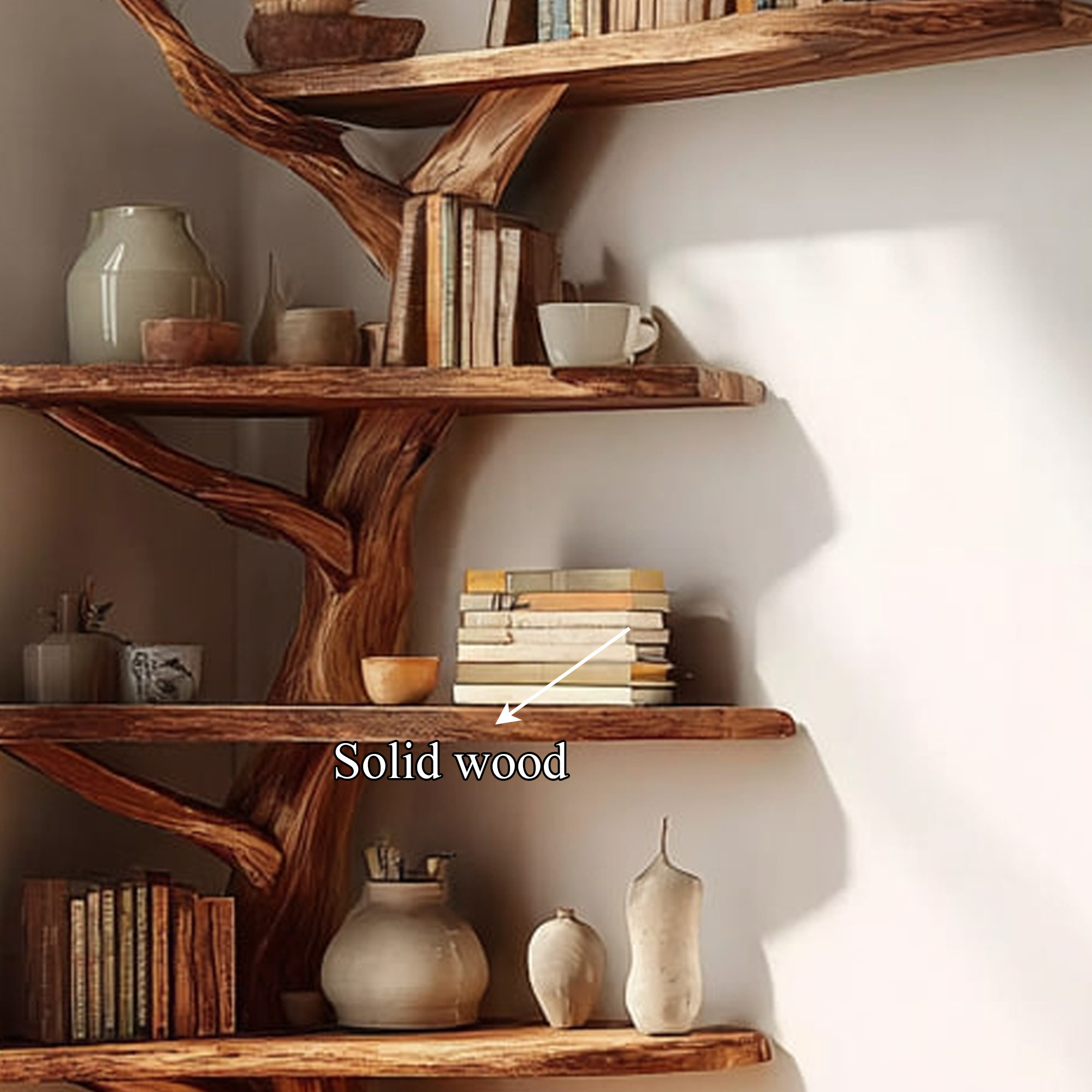 Rustic Corner Shelf Living Room Artistic Display SINLKITB471