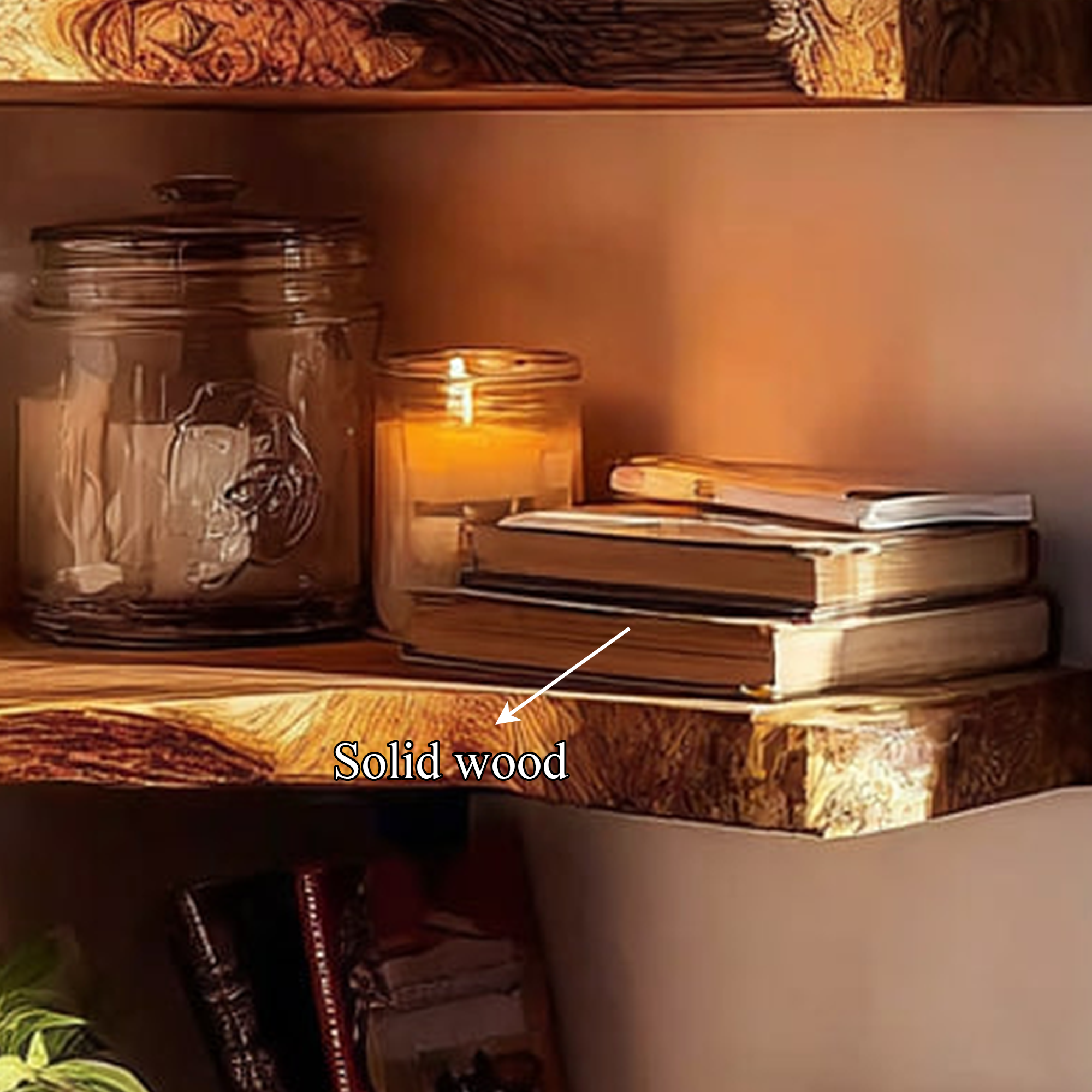 Rustic Floating Corner Wall Shelf Entryway Dining Room SINLKIFL208