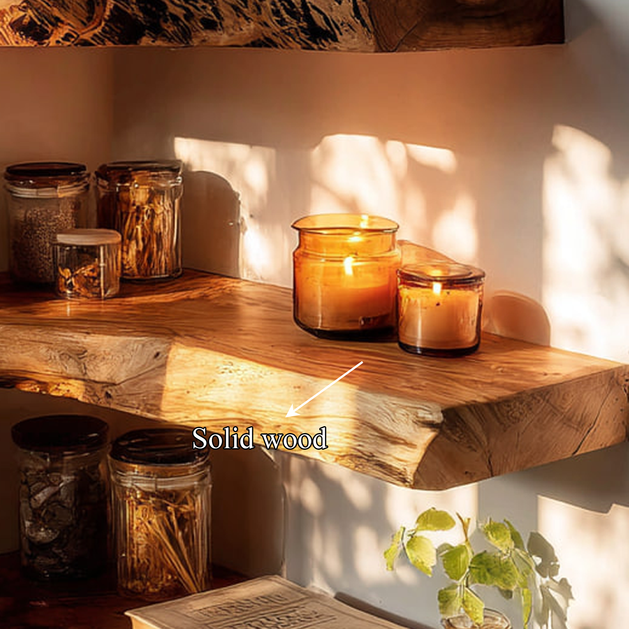 Rustic Floating Corner Display Shelf Bathroom Entryway SINLKIFL205