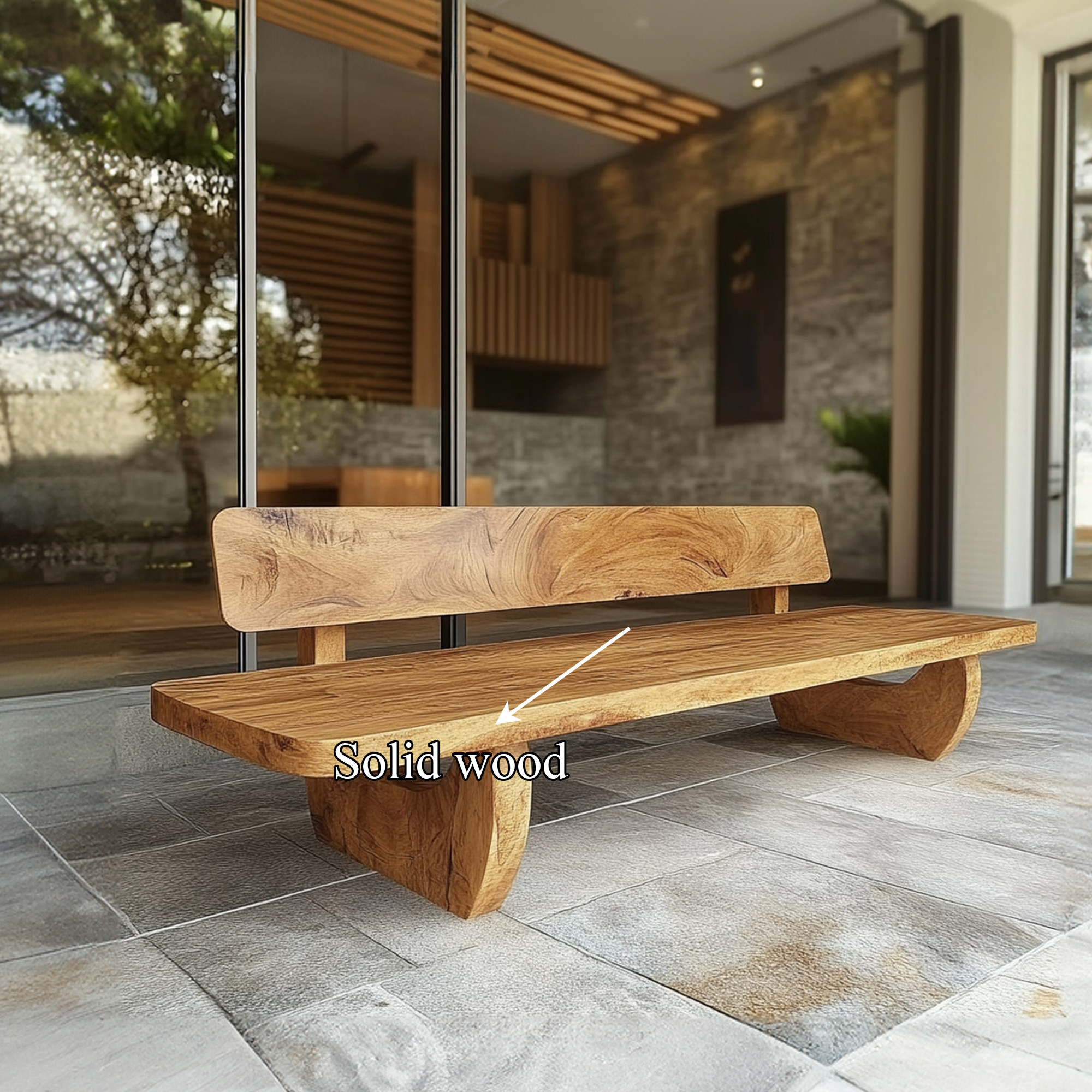 Rustic Handcrafted Style Bench For Entryway Or Bedroom SINLKIRS049