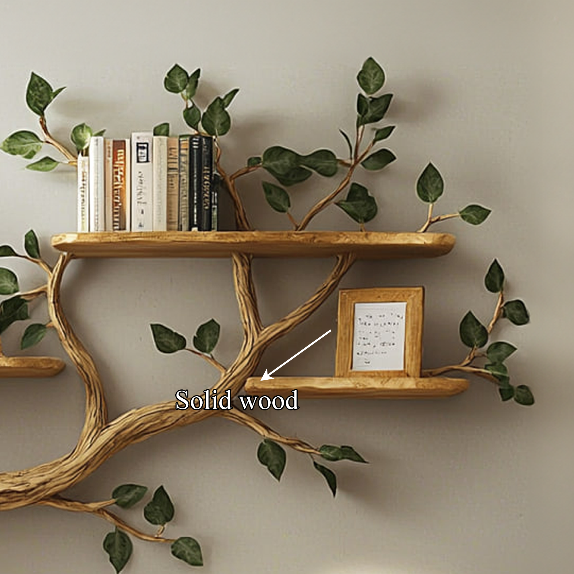 Rustic Tree Branch Wall Art Shelf Contemporary Bedroom SINLKITBS066