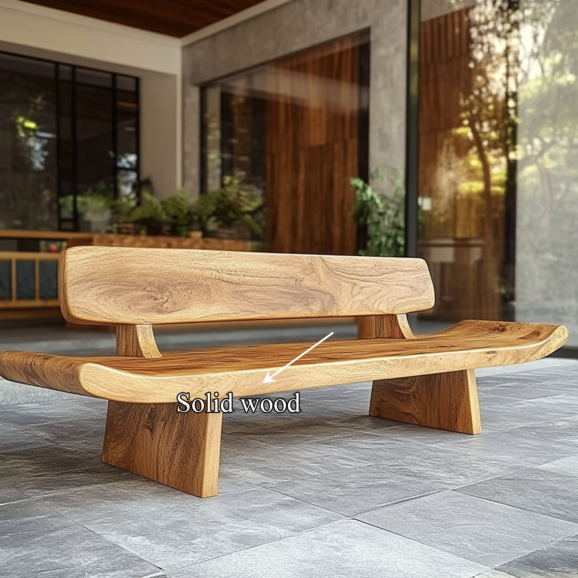 Handcrafted Organic Live Edge Wood Bench For Entryway Or Hallway SINLKIRS052